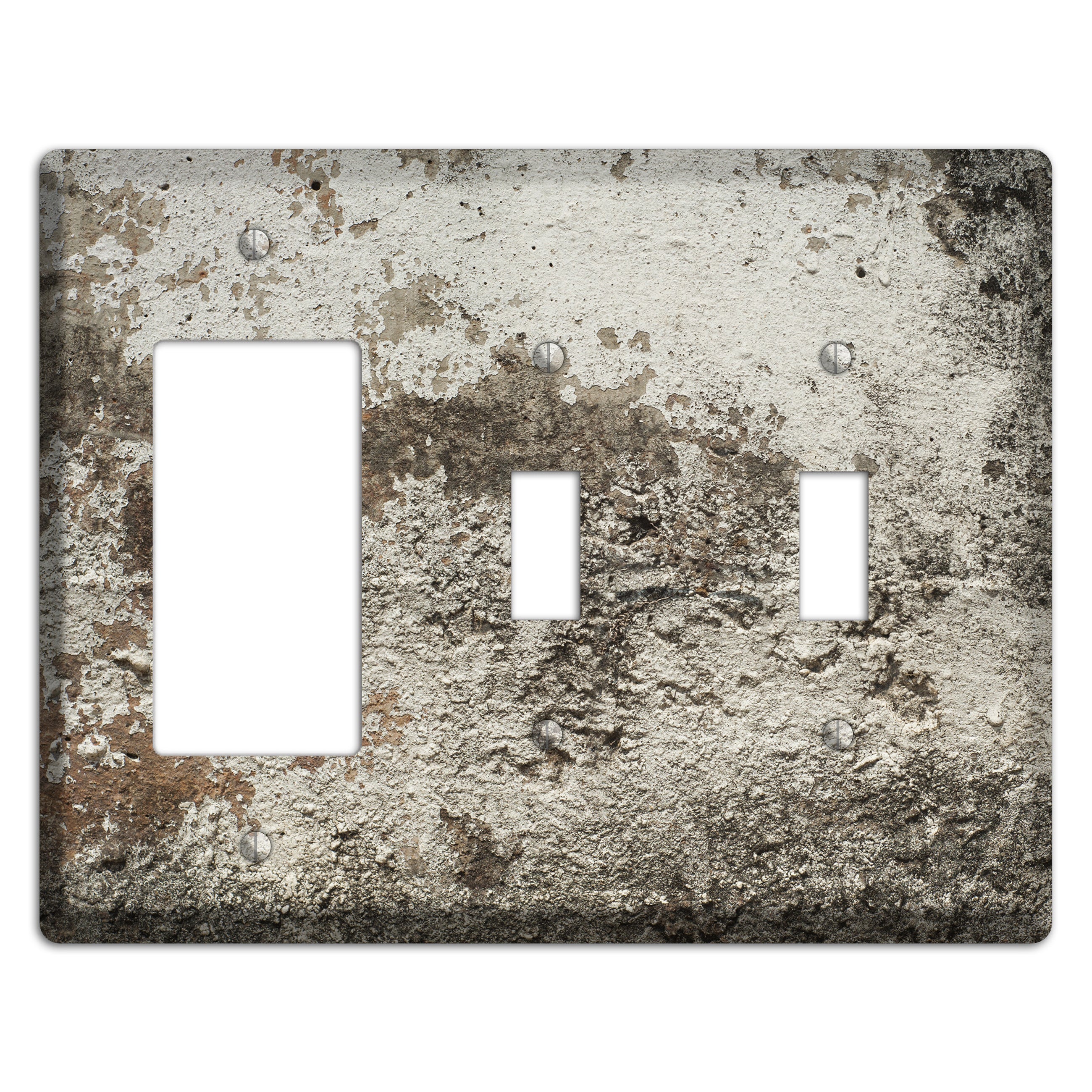 Old Concrete 12 Rocker / 2 Toggle Wallplate