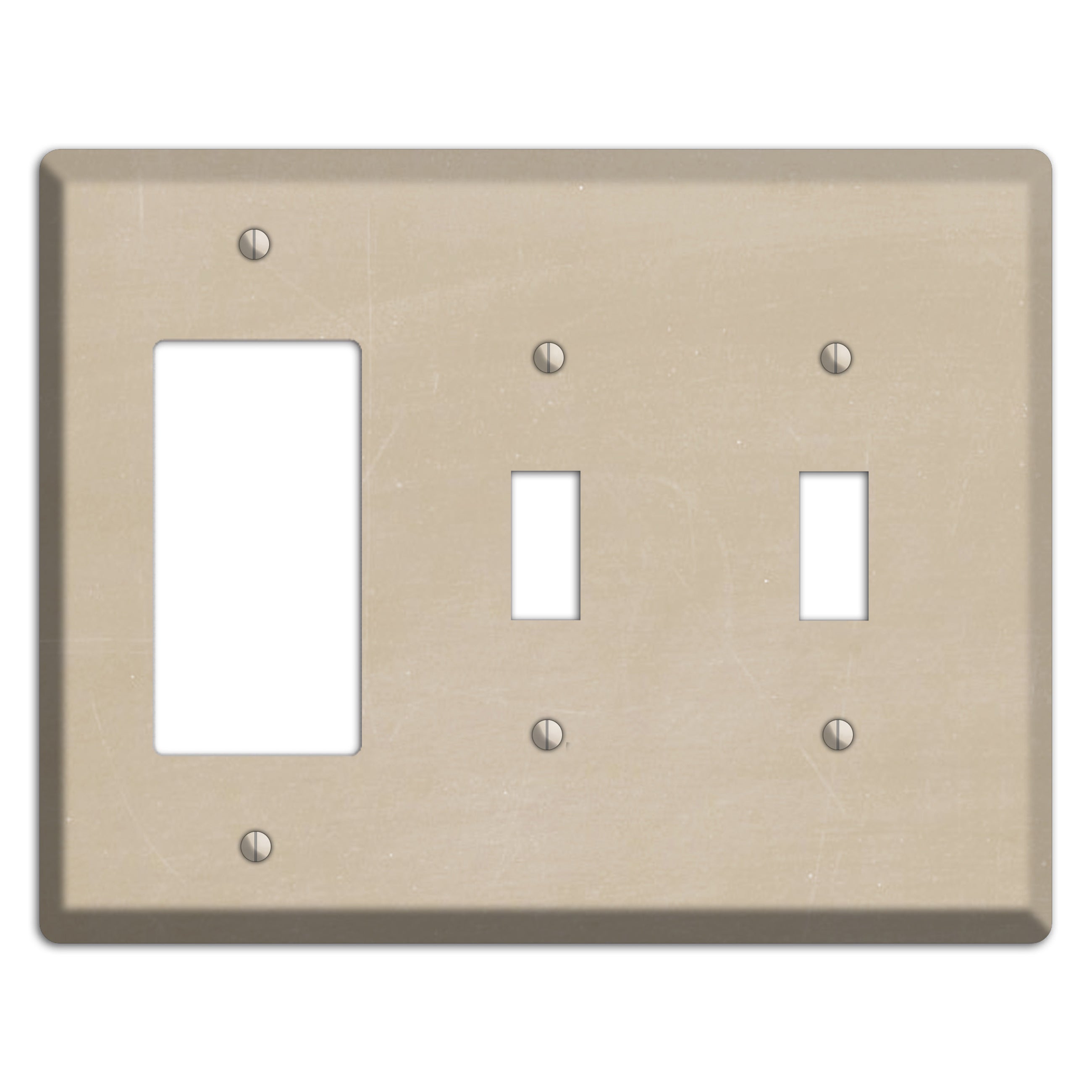 Chalk Tan Rocker / 2 Toggle Wallplate