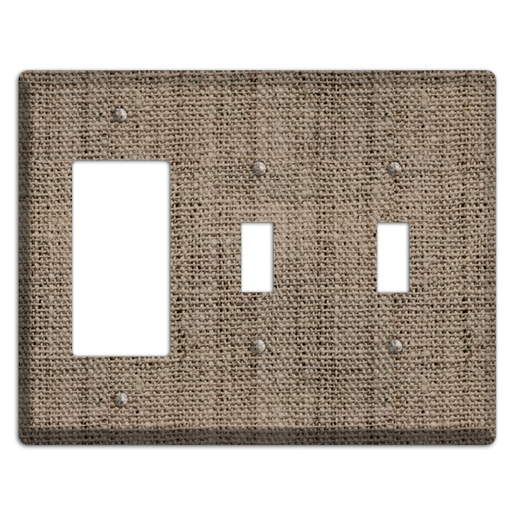 Sand Dune Burlap Rocker / 2 Toggle Wallplate