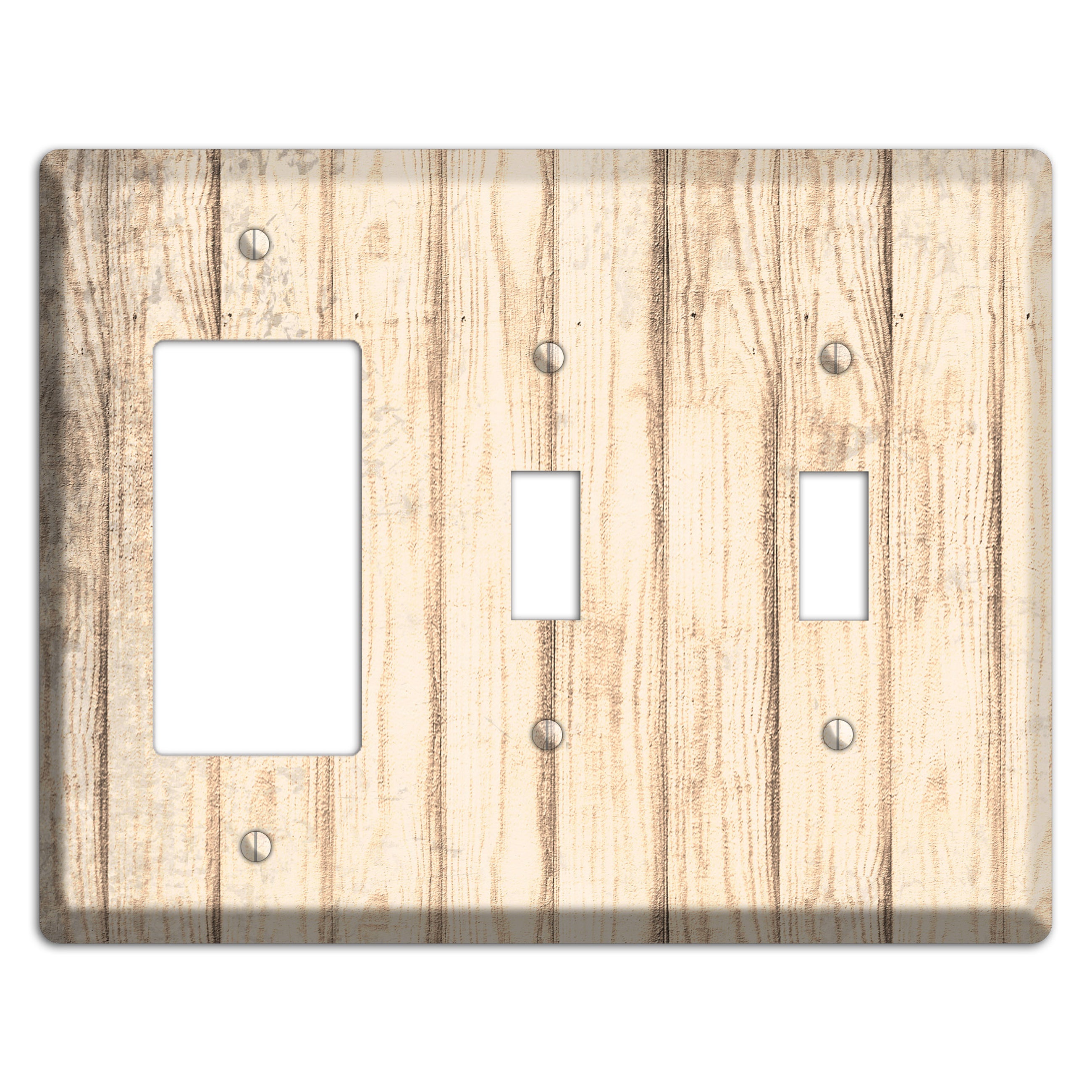 Sidecar Weathered Wood Rocker / 2 Toggle Wallplate