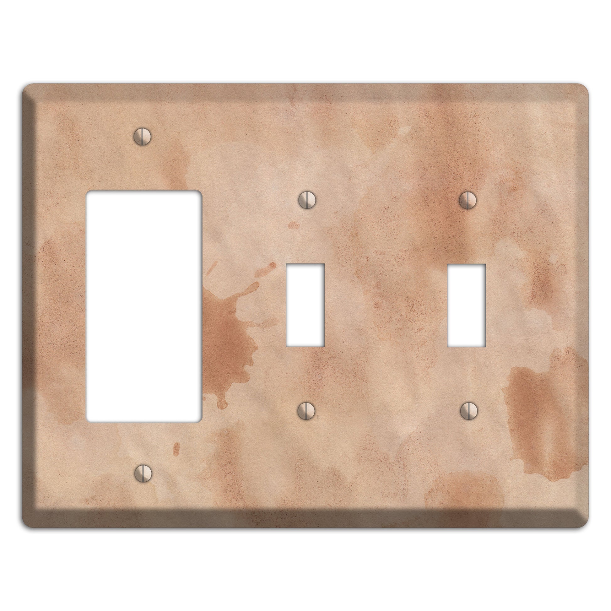 Aged Paper 2 Rocker / 2 Toggle Wallplate