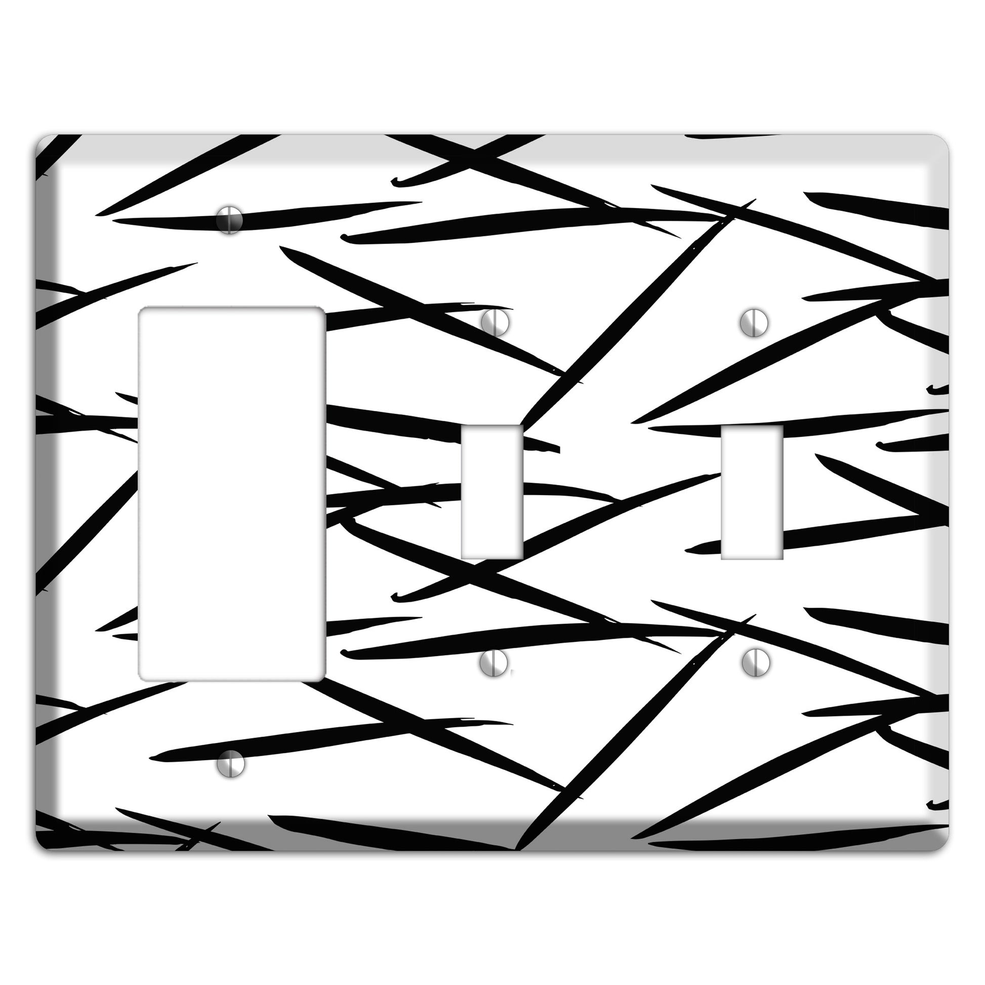 Ink Brushstrokes 3 Rocker / 2 Toggle Wallplate