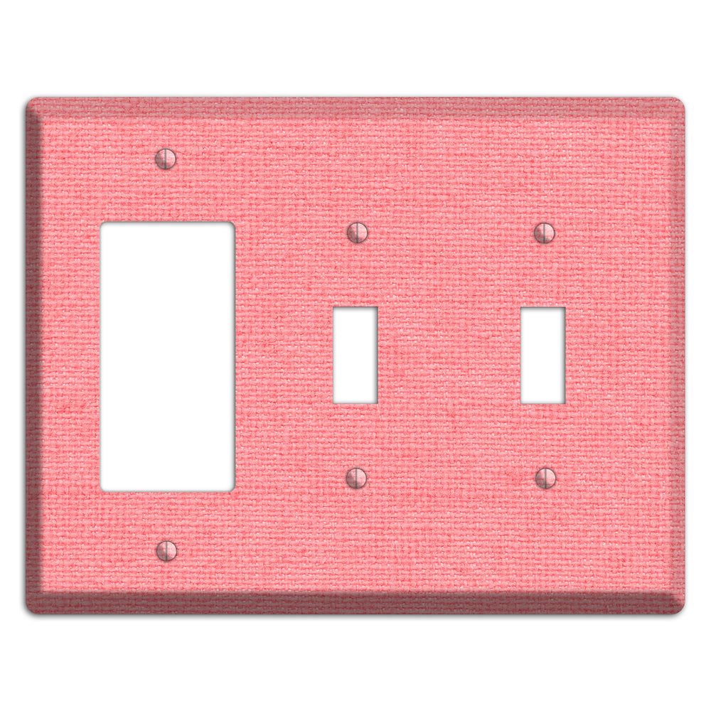 Sweet Pink Soft Coral Rocker / 2 Toggle Wallplate