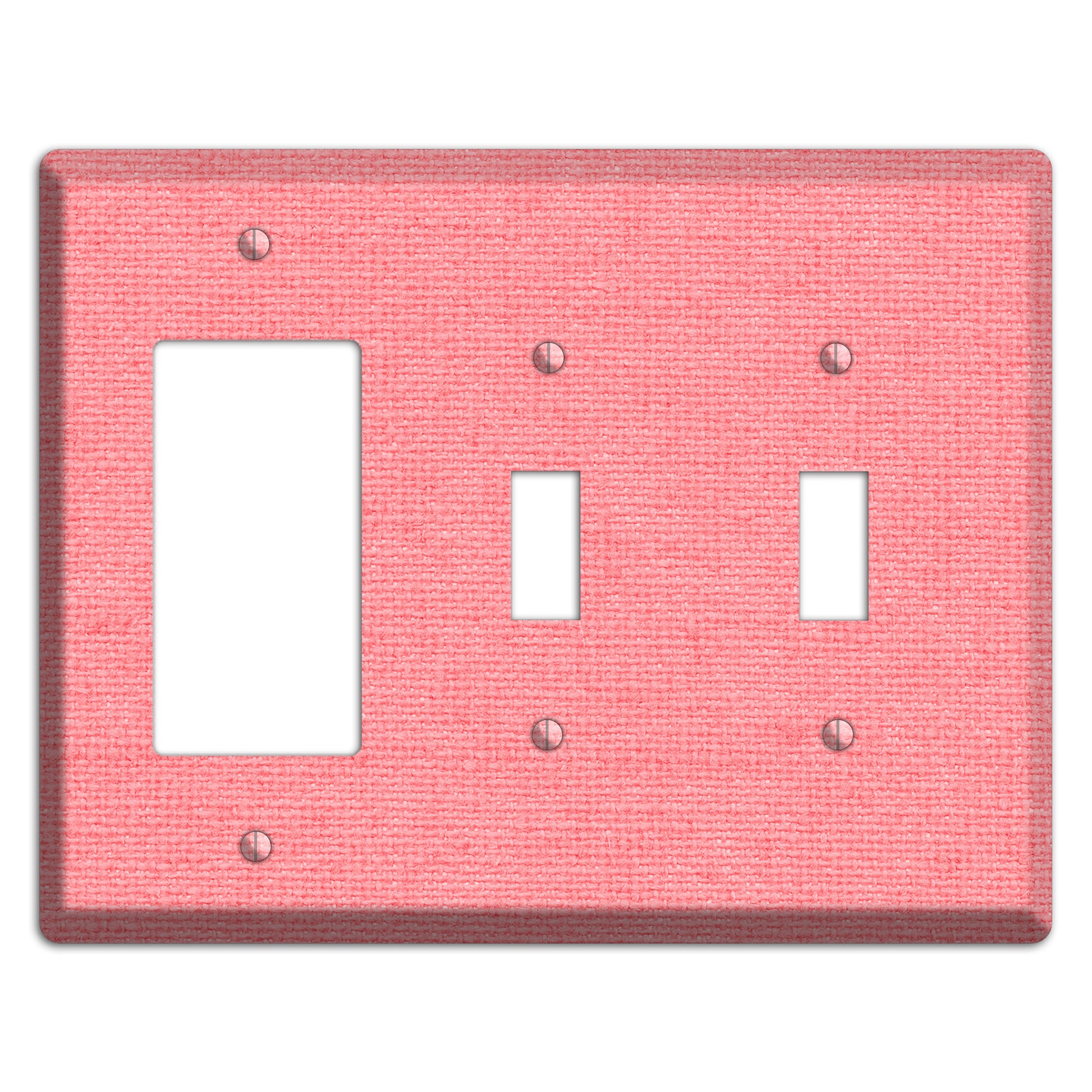 Sweet Pink Soft Coral Rocker / 2 Toggle Wallplate