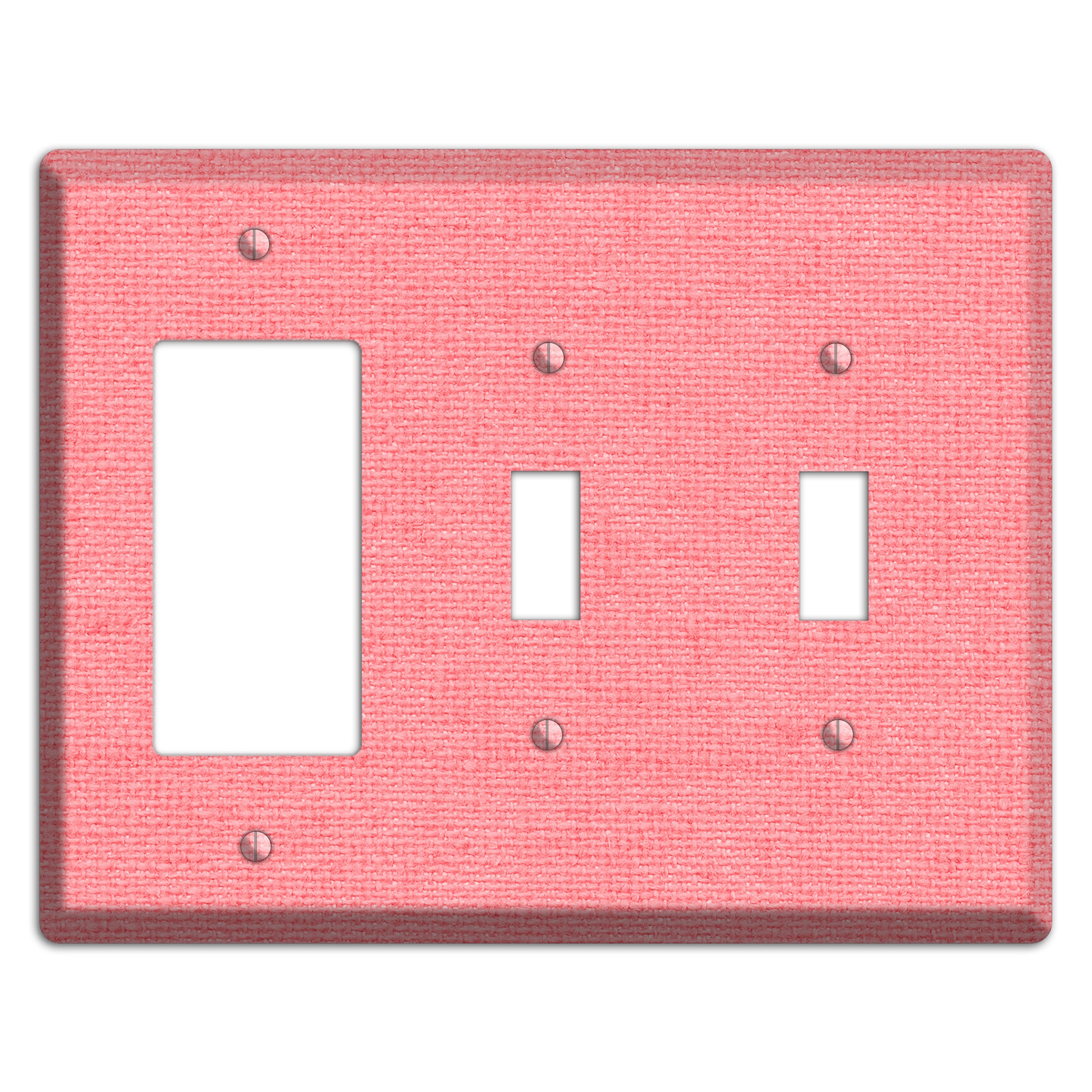 Sweet Pink Soft Coral Rocker / 2 Toggle Wallplate