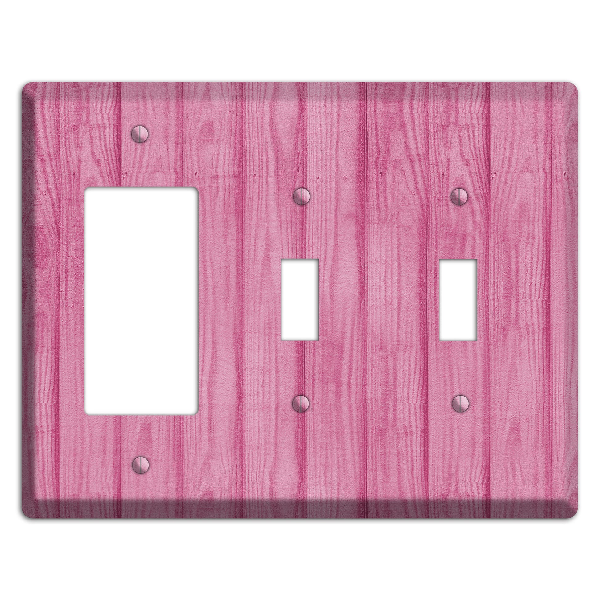 Can Can Pink Texture Rocker / 2 Toggle Wallplate