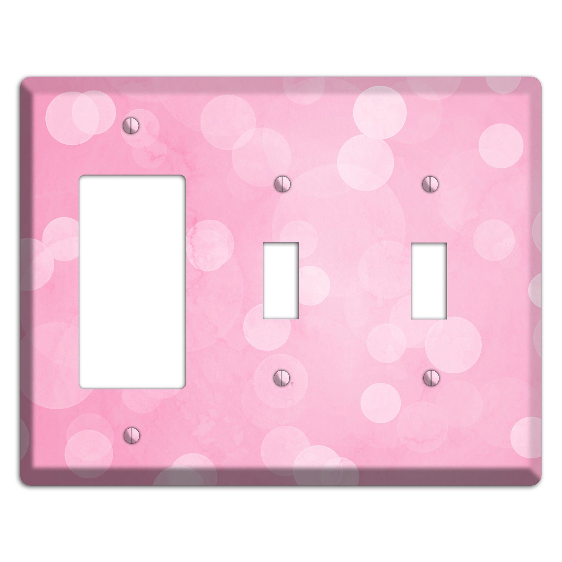purple Pizzaz Pink Texture Rocker / 2 Toggle Wallplate