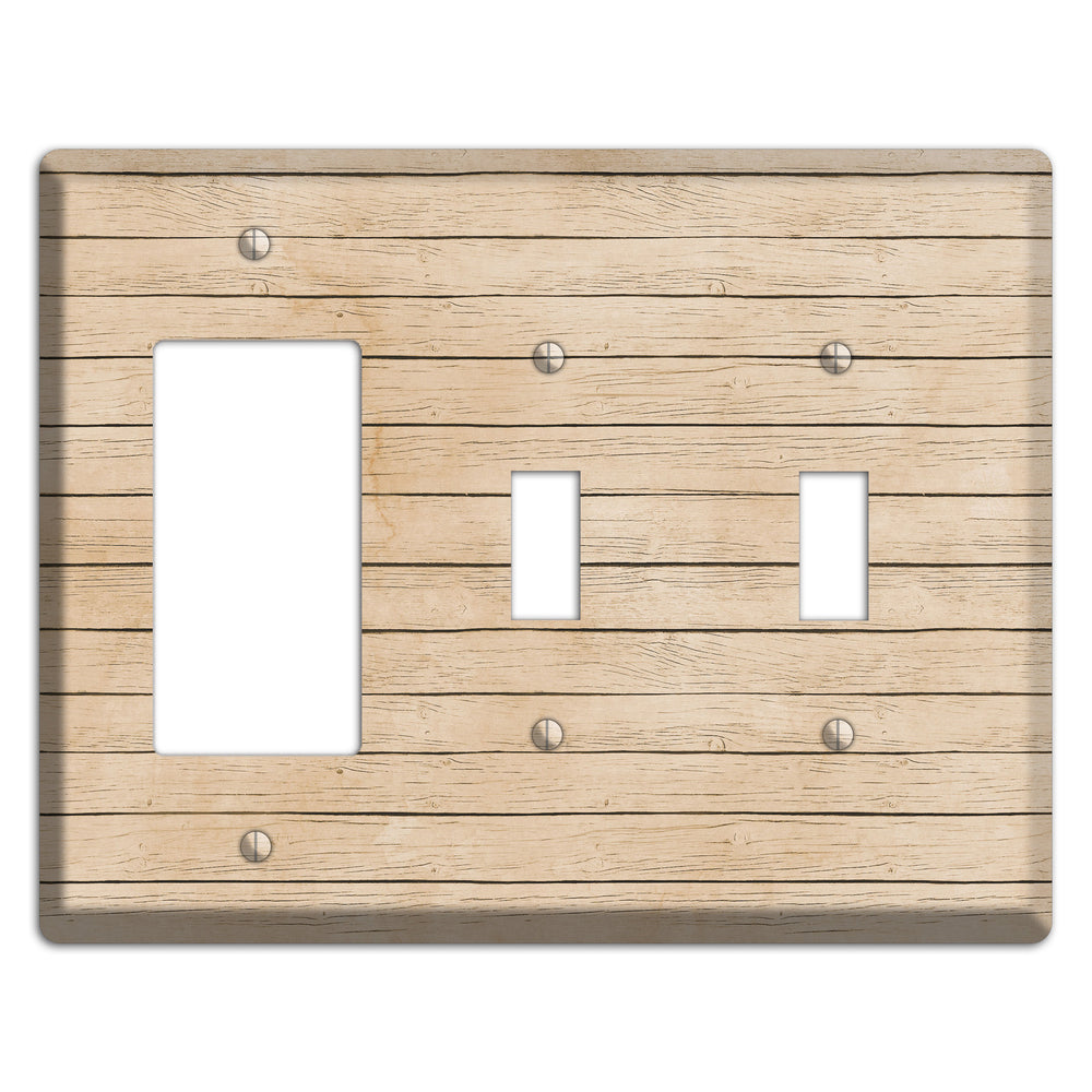 Akaroa Neutral Texture Rocker / 2 Toggle Wallplate