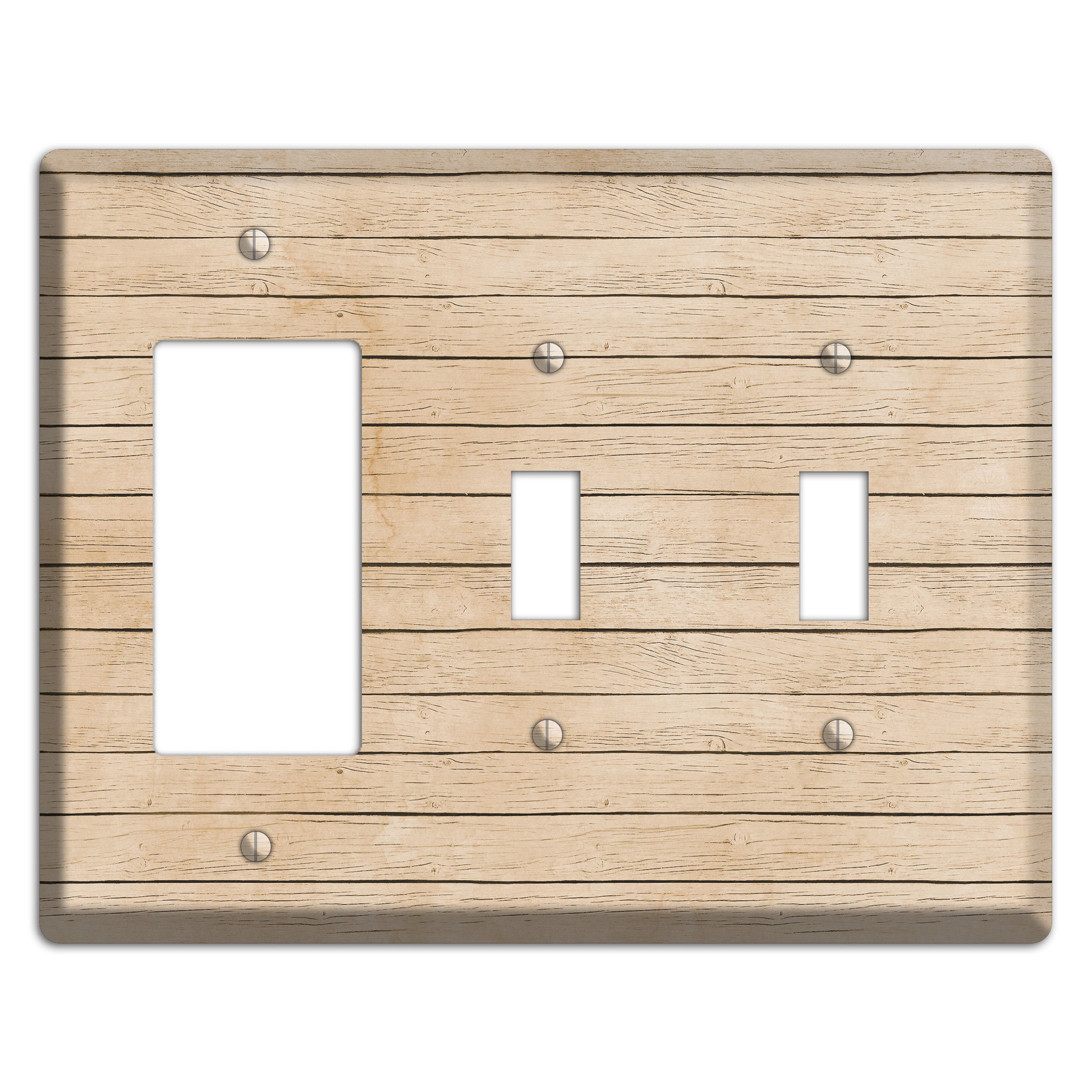 Akaroa Neutral Texture Rocker / 2 Toggle Wallplate