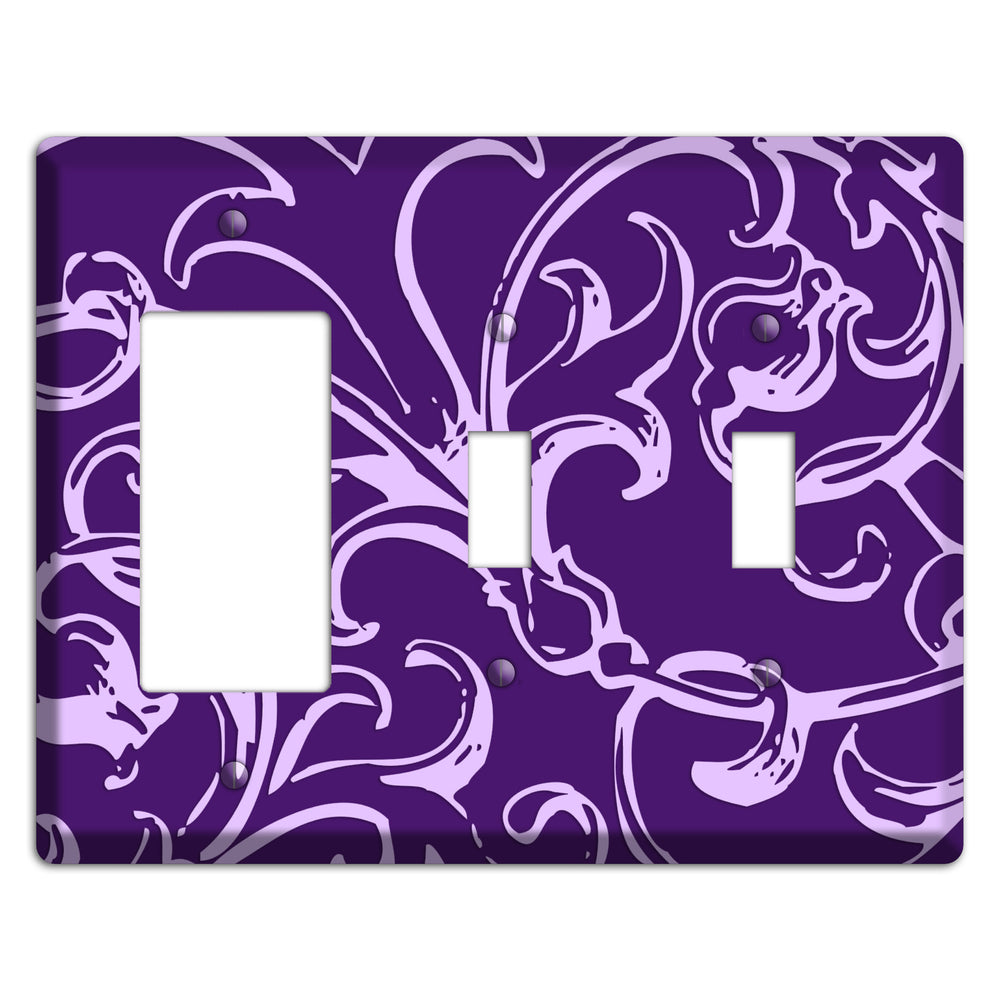 Victorian Purple Rocker / 2 Toggle Wallplate