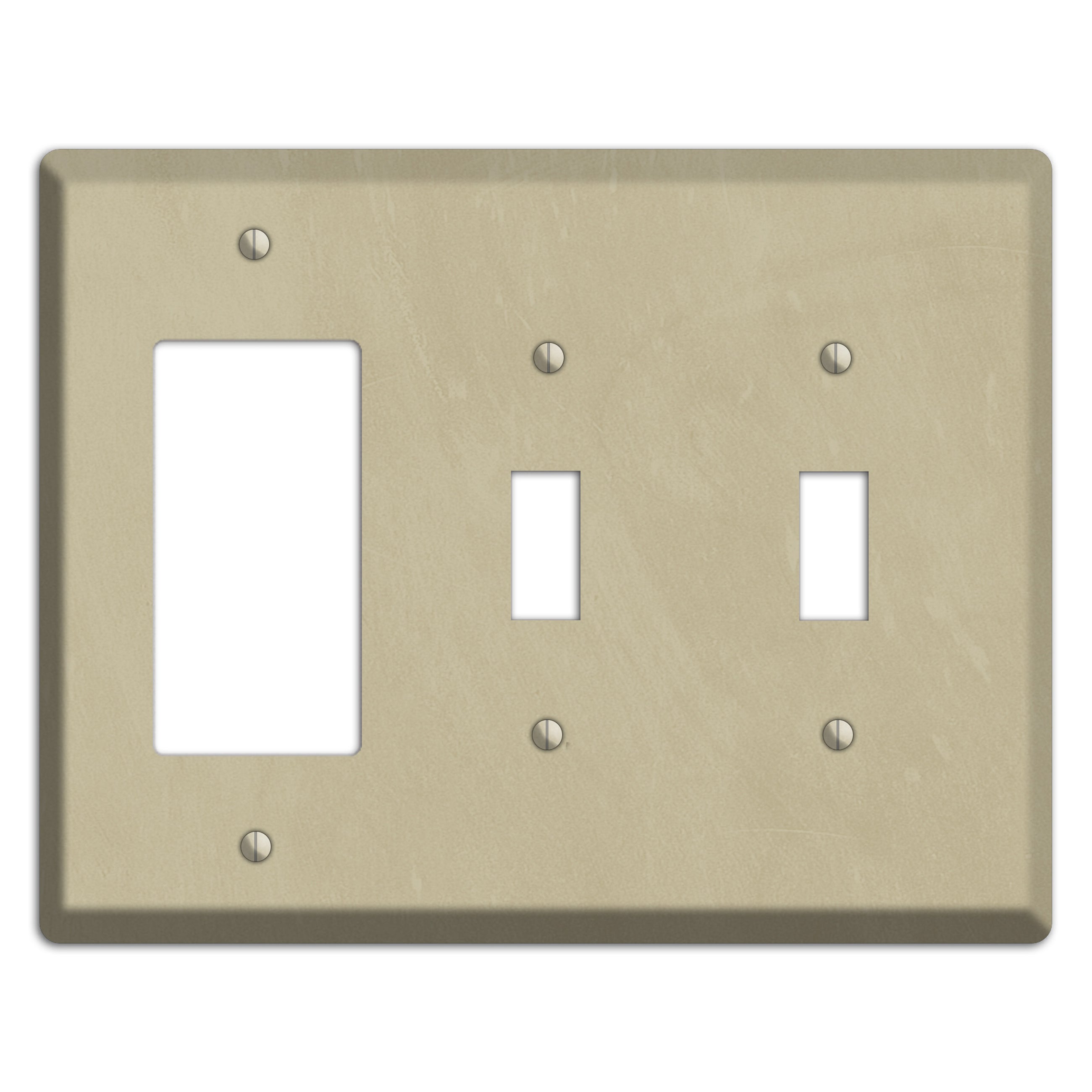 Chalk Beige Rocker / 2 Toggle Wallplate