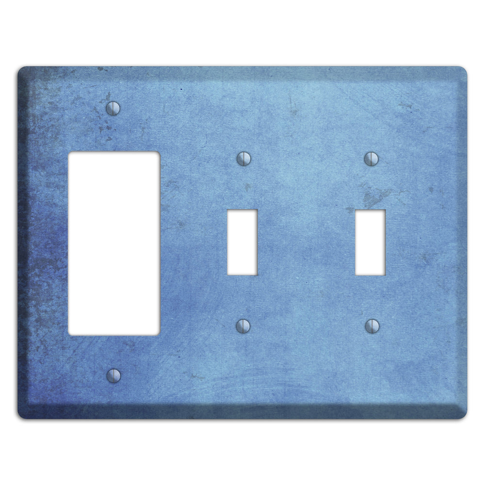 Polo Blue Vintage Grunge Rocker / 2 Toggle Wallplate