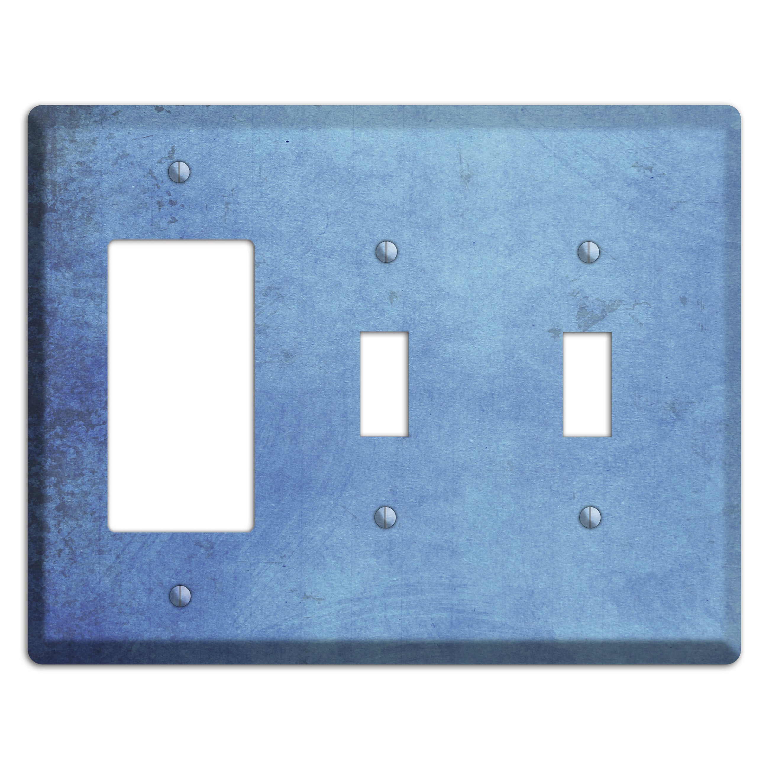 Polo Blue Vintage Grunge Rocker / 2 Toggle Wallplate