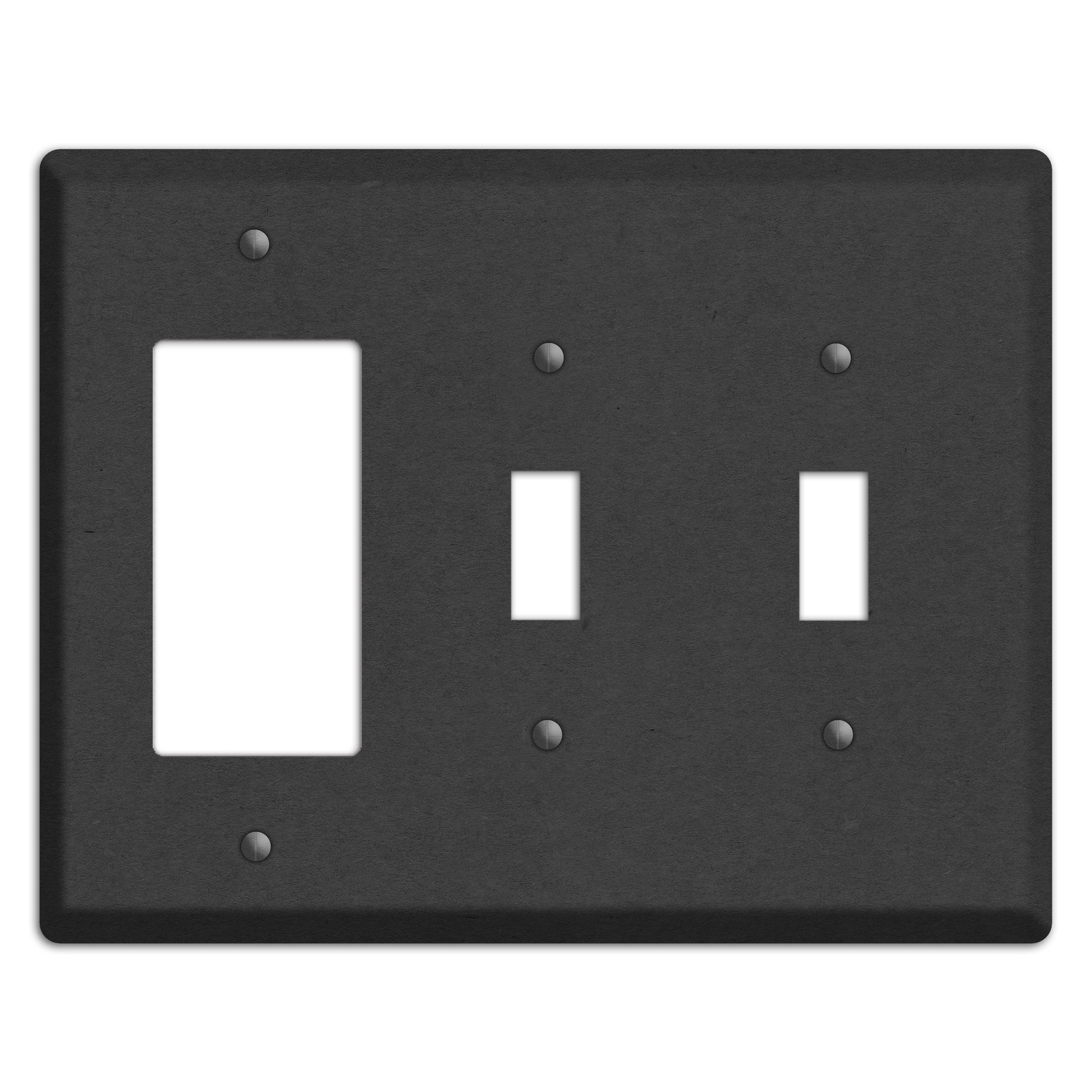 Charcoal Kraft Rocker / 2 Toggle Wallplate