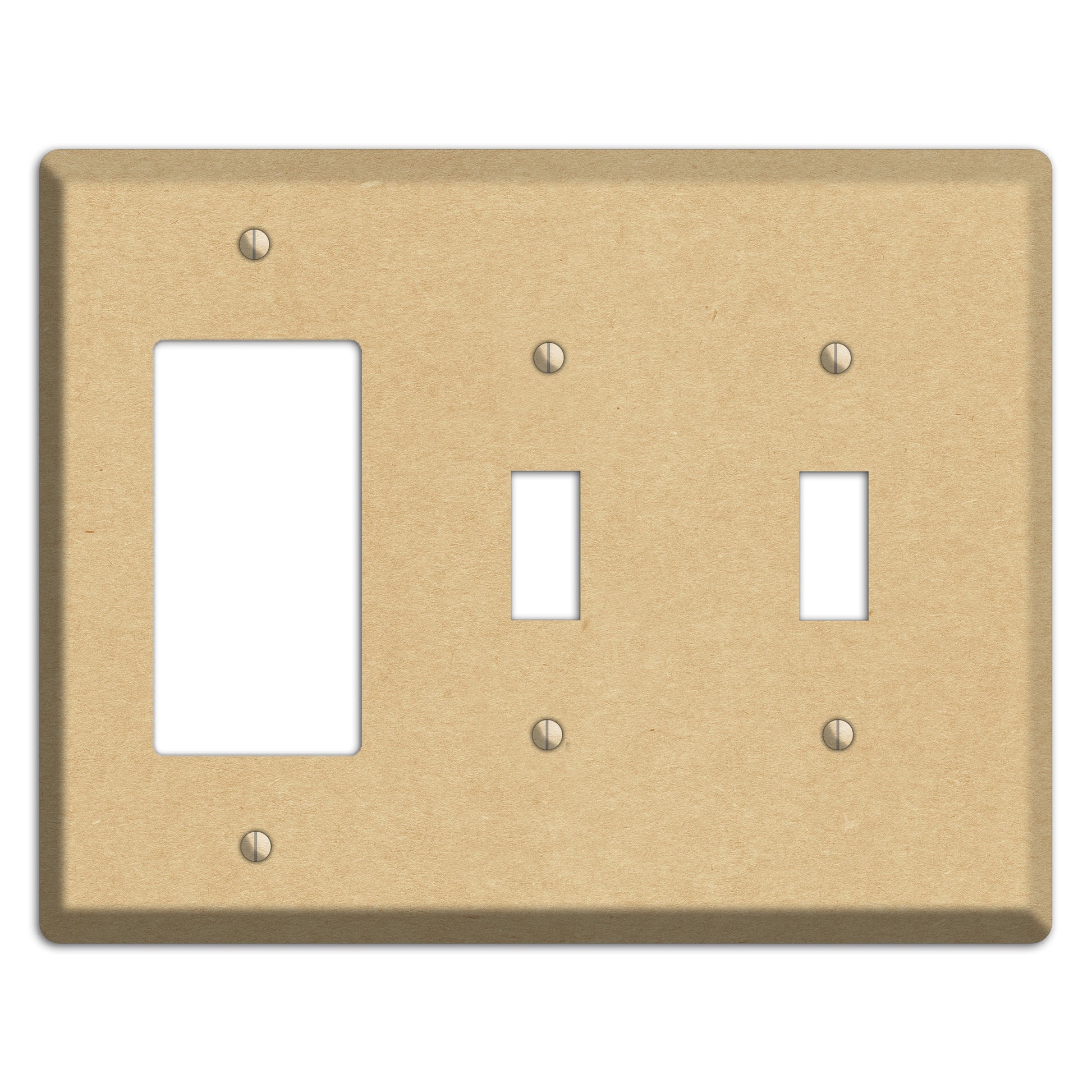 Calico Kraft Rocker / 2 Toggle Wallplate
