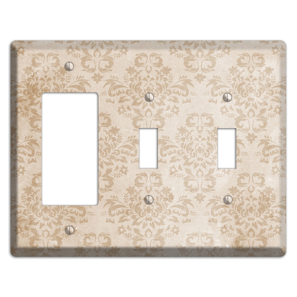 Bizarre Neutral Texture Rocker / 2 Toggle Wallplate