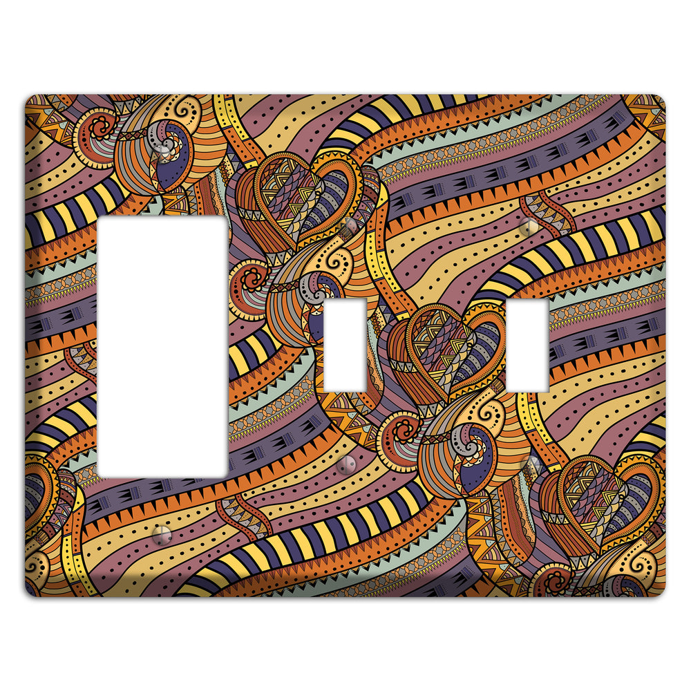 Retro Flourish 7 Rocker / 2 Toggle Wallplate