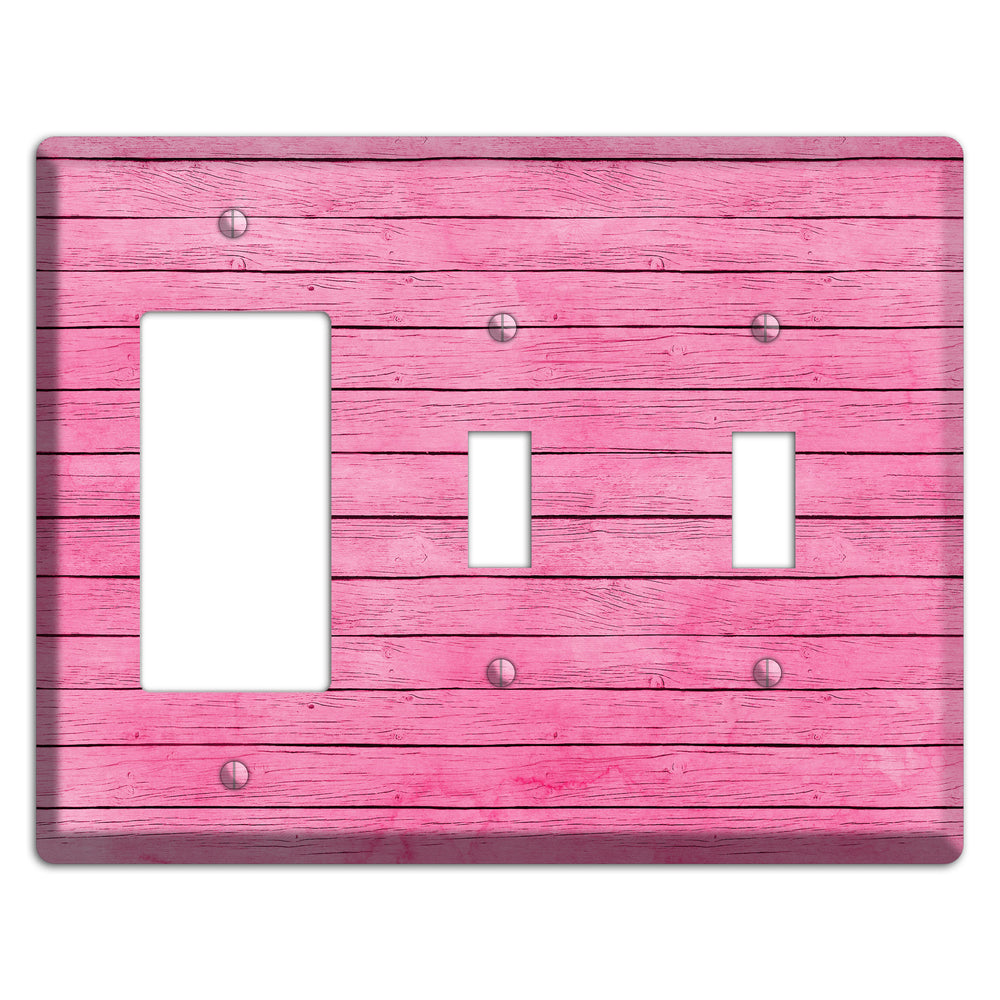 Carissma Pink Texture Rocker / 2 Toggle Wallplate