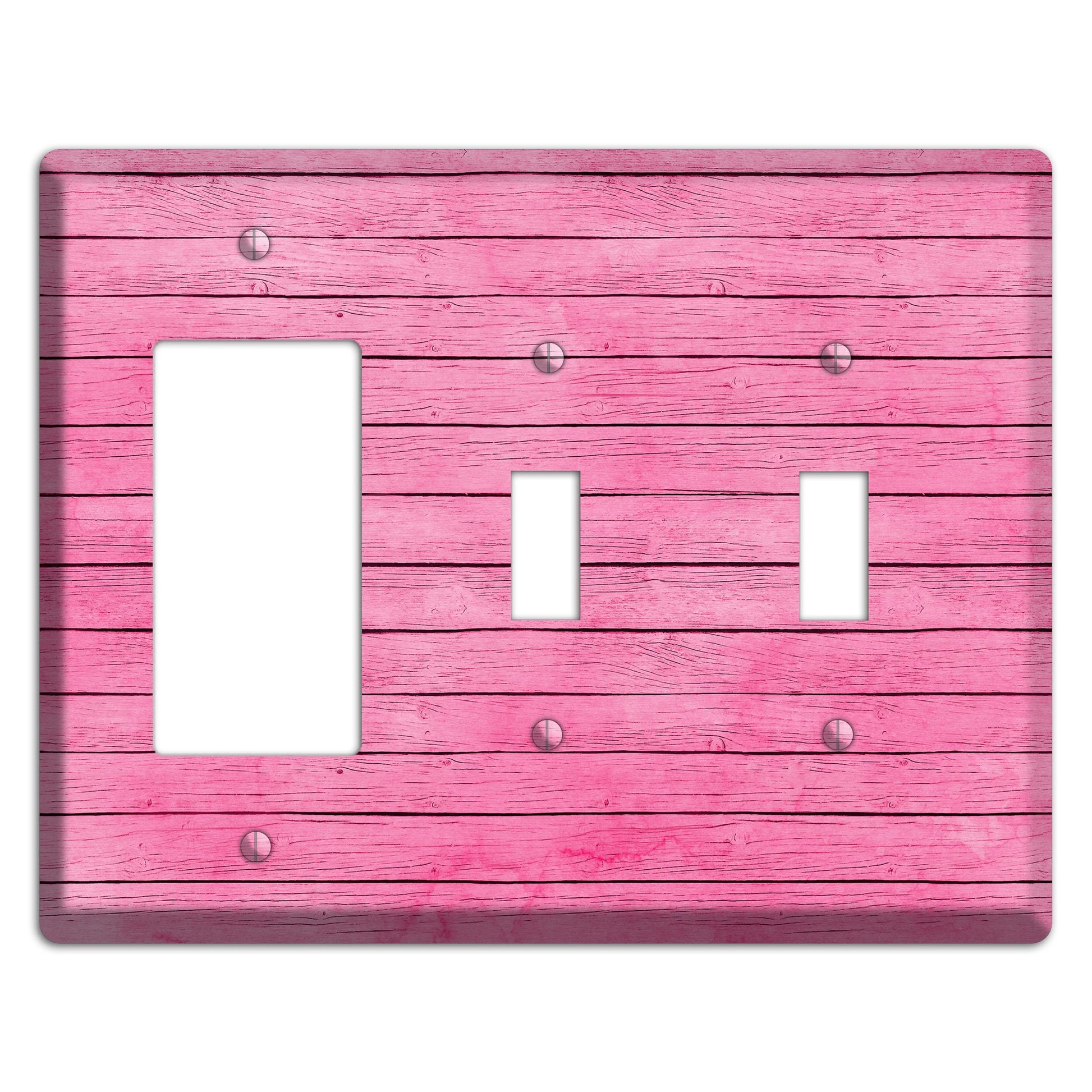 Carissma Pink Texture Rocker / 2 Toggle Wallplate
