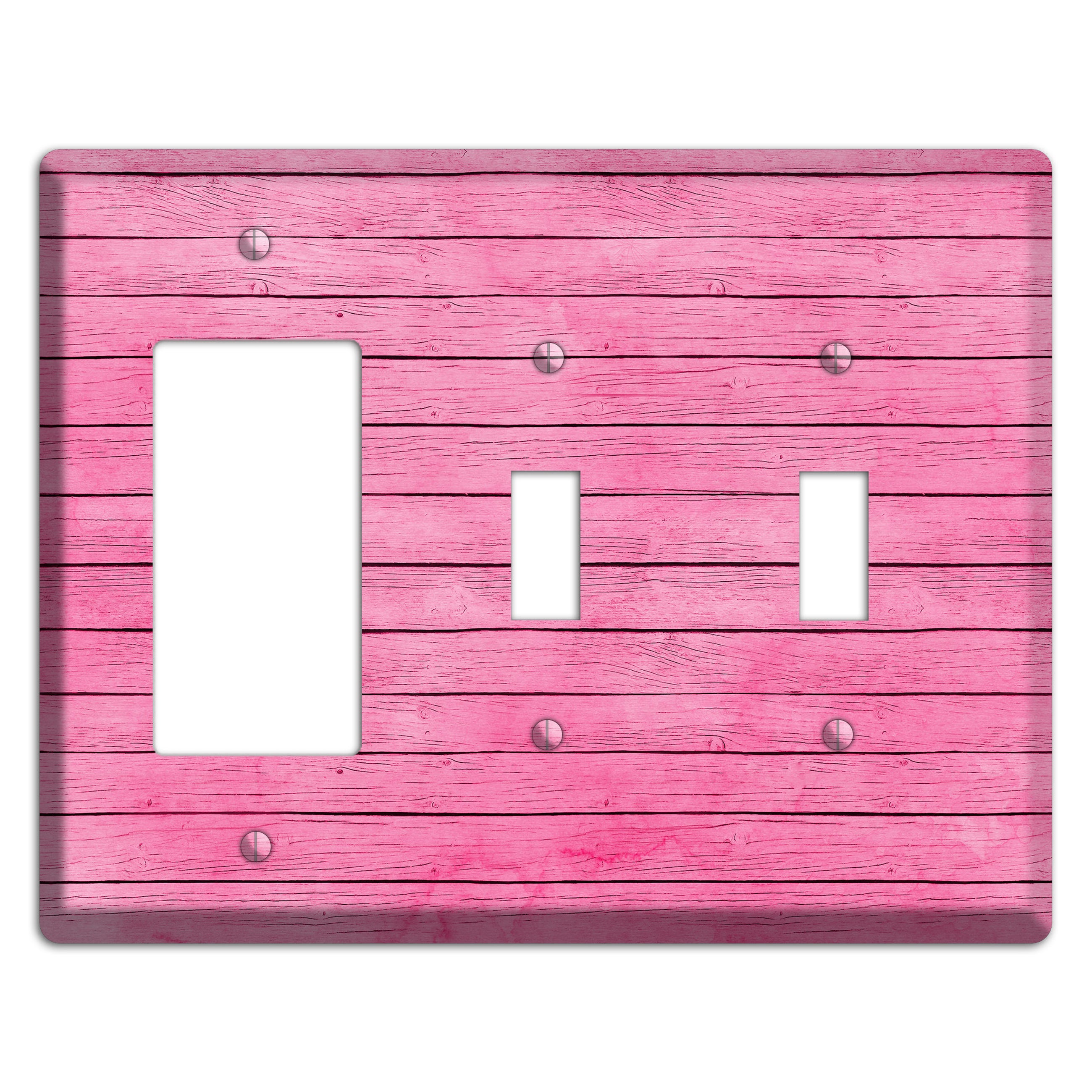 Carissma Pink Texture Rocker / 2 Toggle Wallplate