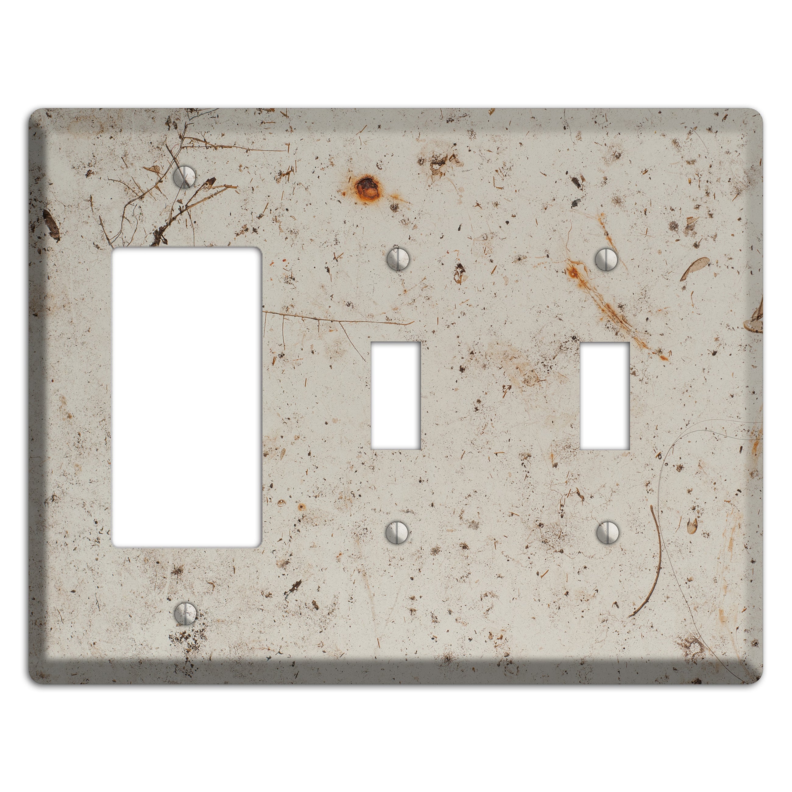 Spotted Concrete Rocker / 2 Toggle Wallplate