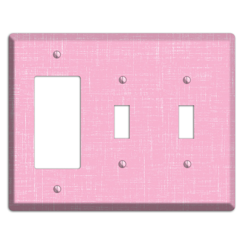Chantilly Pink Texture Rocker / 2 Toggle Wallplate