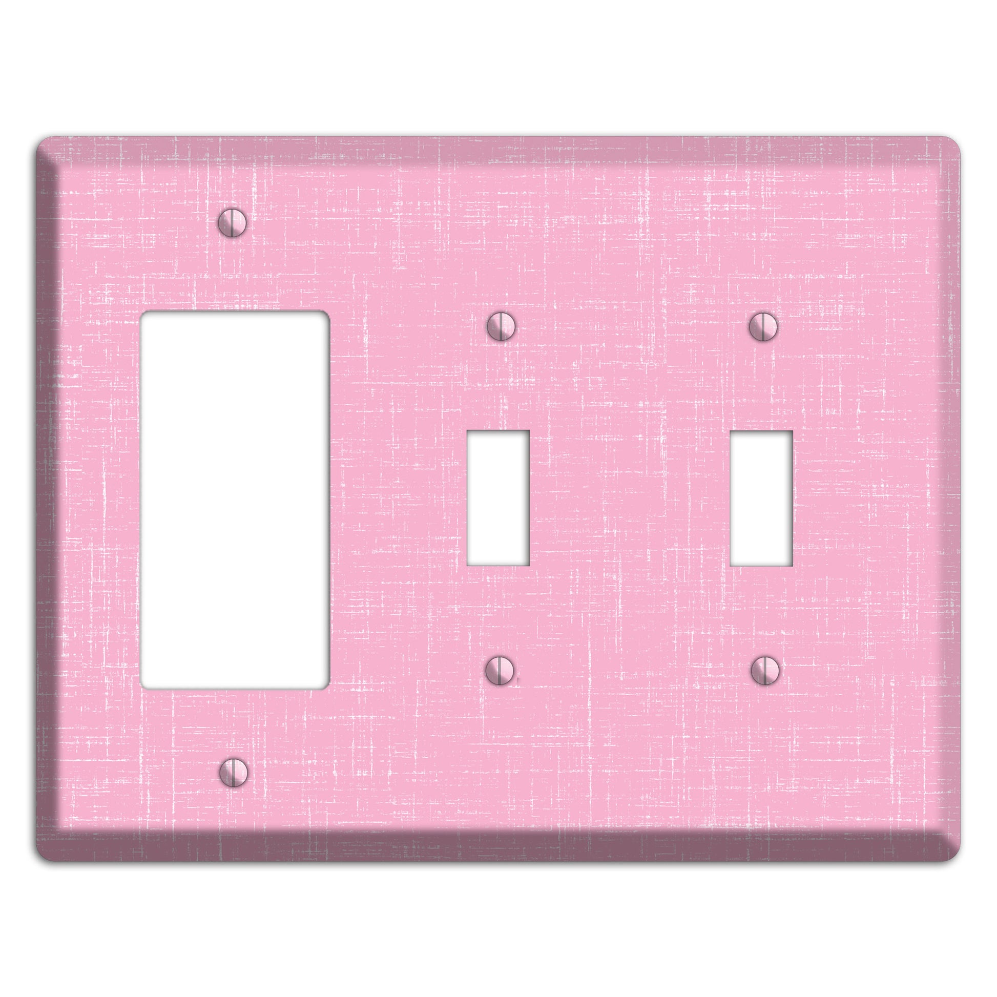 Chantilly Pink Texture Rocker / 2 Toggle Wallplate