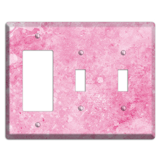 Wewak Pink Texture Rocker / 2 Toggle Wallplate