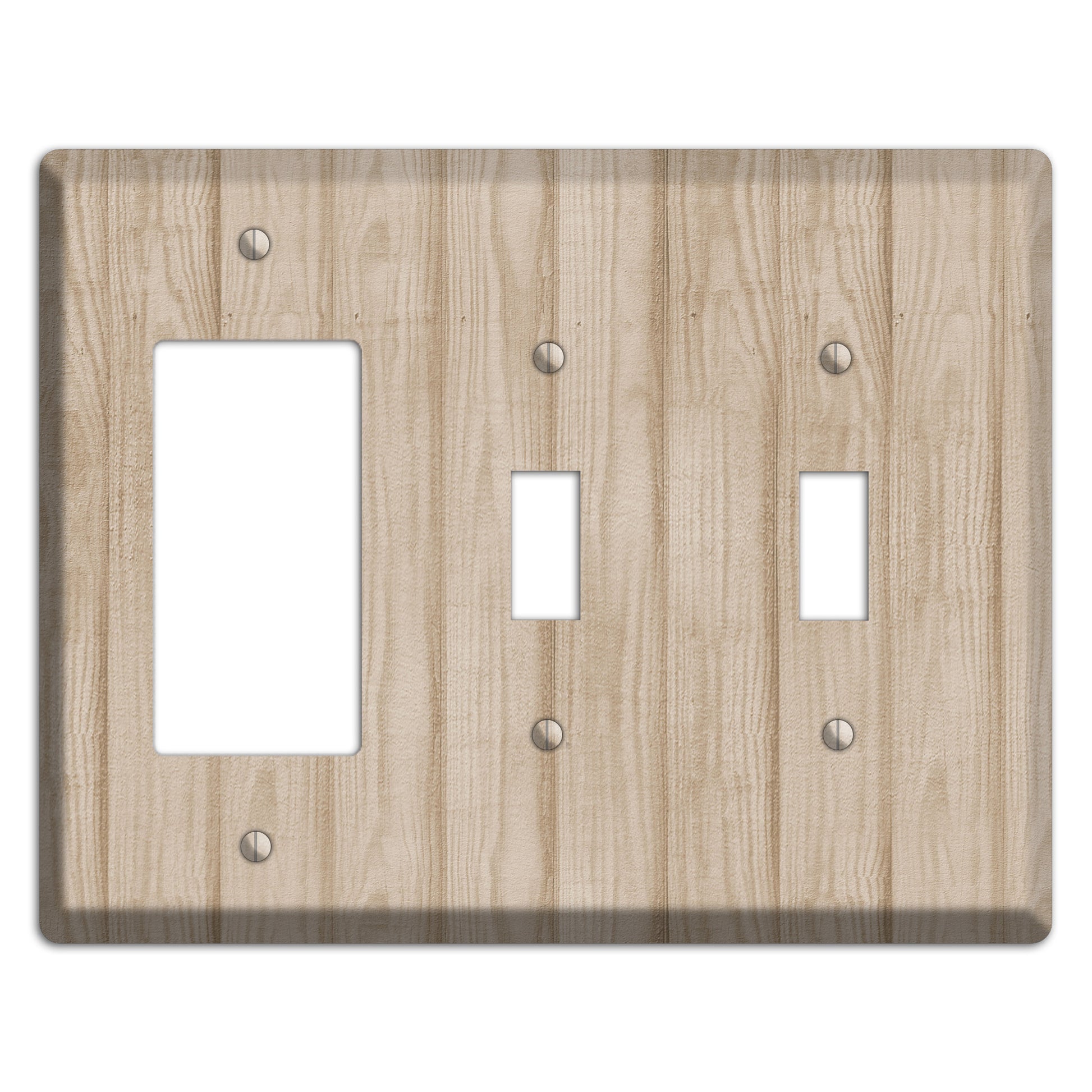 Indian Khaki Neutral Texture Rocker / 2 Toggle Wallplate