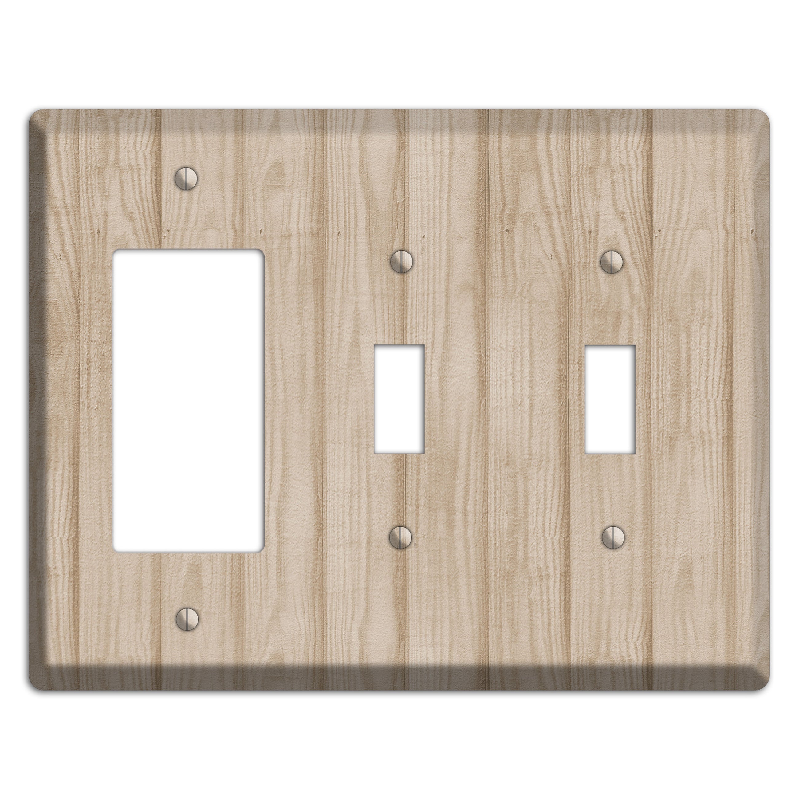 Indian Khaki Neutral Texture Rocker / 2 Toggle Wallplate