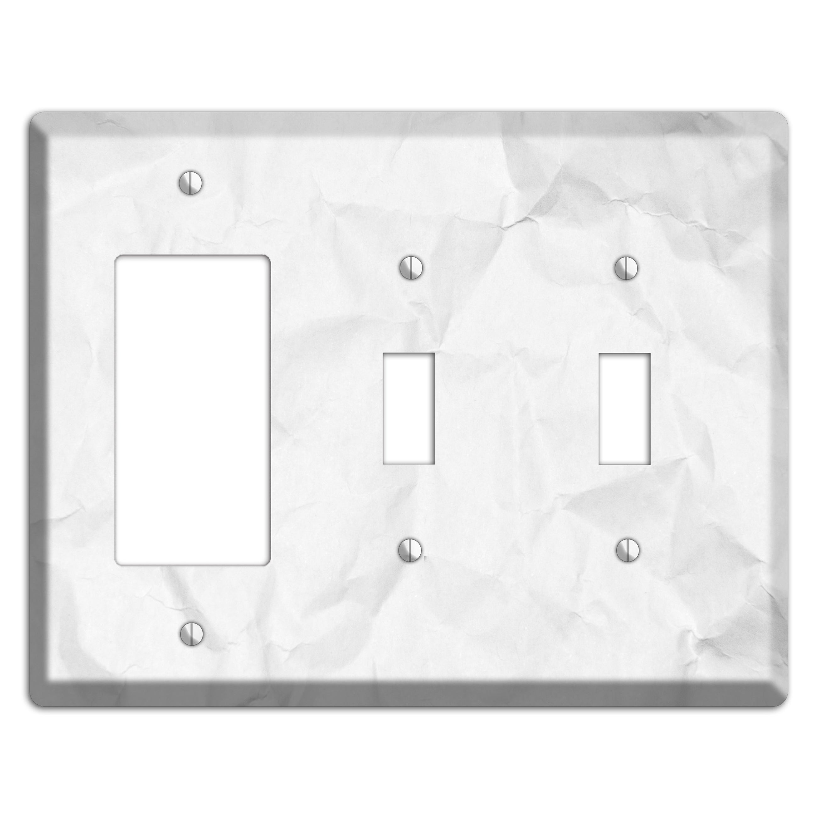 Seashell Crinkled Paper Rocker / 2 Toggle Wallplate