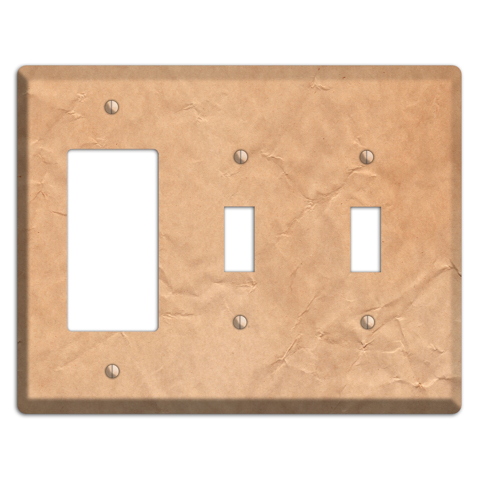 Aged Paper 6 Rocker / 2 Toggle Wallplate