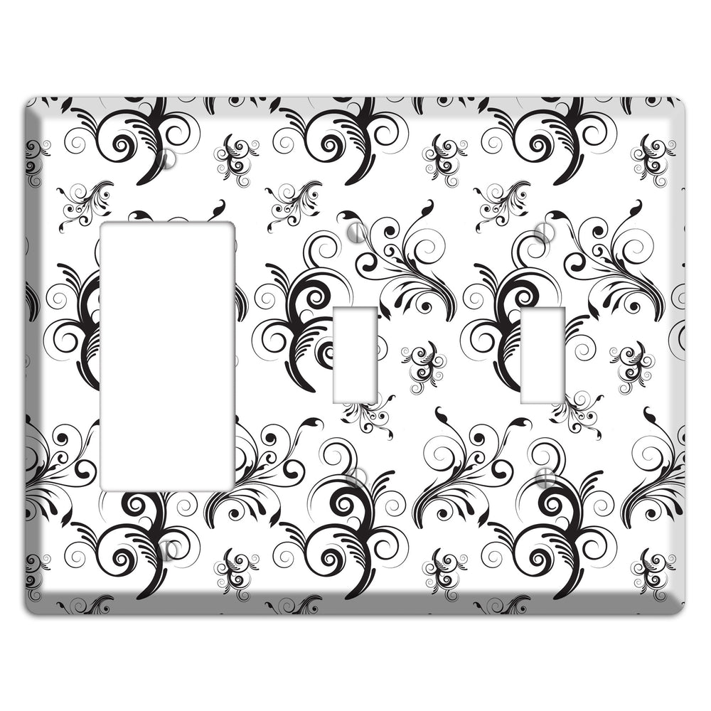 Scrolled Toile Rocker / 2 Toggle Wallplate