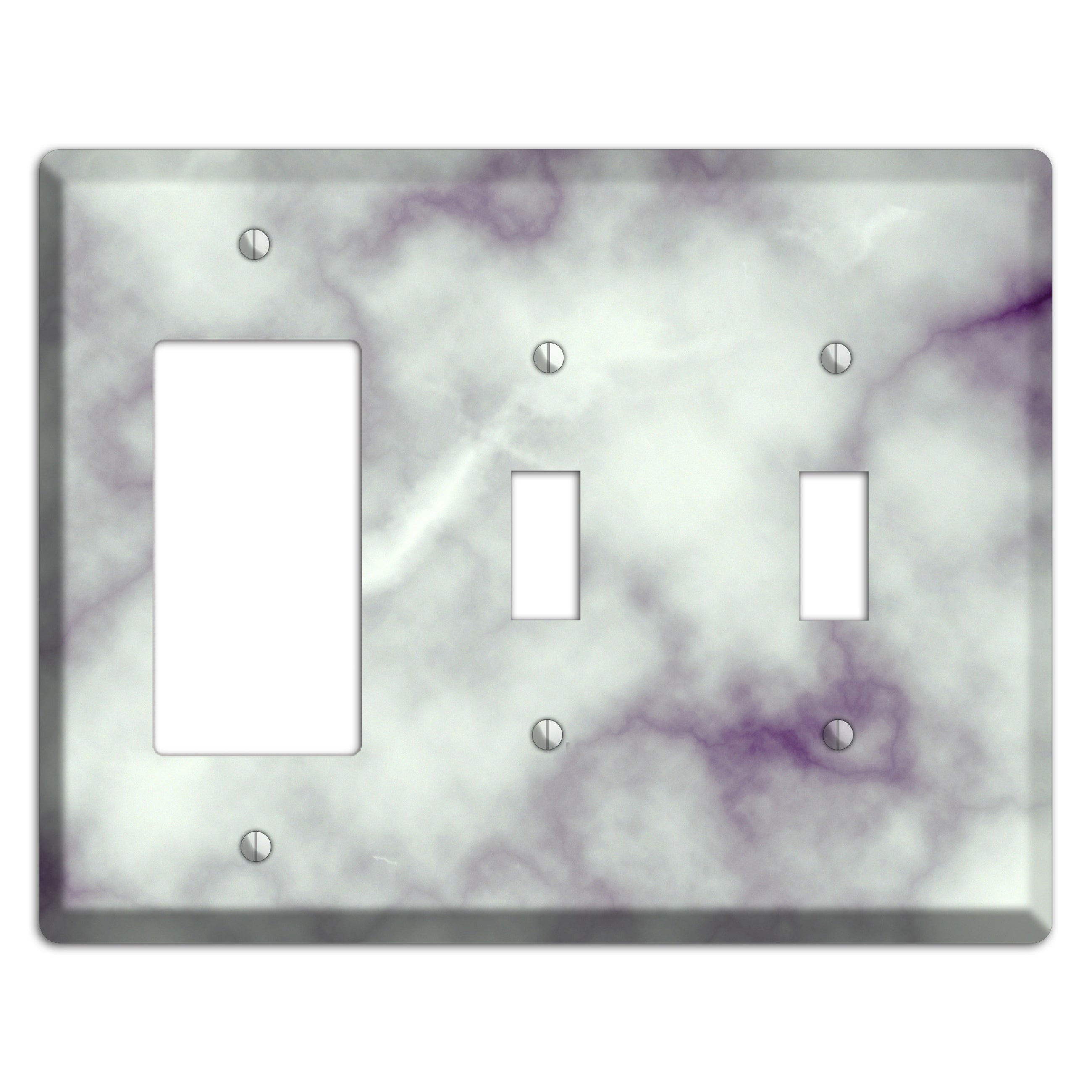 Gray Nurse Marble Rocker / 2 Toggle Wallplate