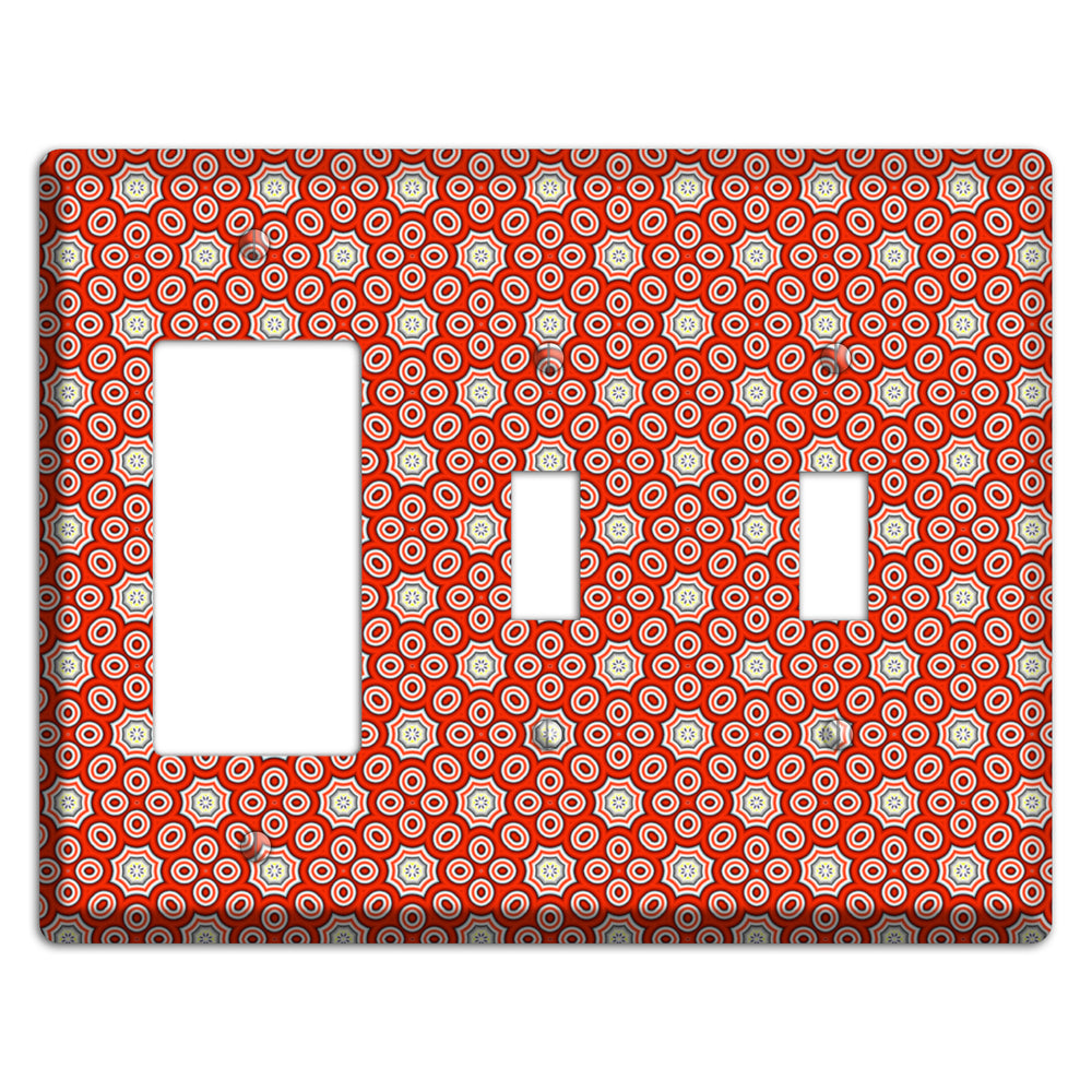Red Foulard 3 Rocker / 2 Toggle Wallplate