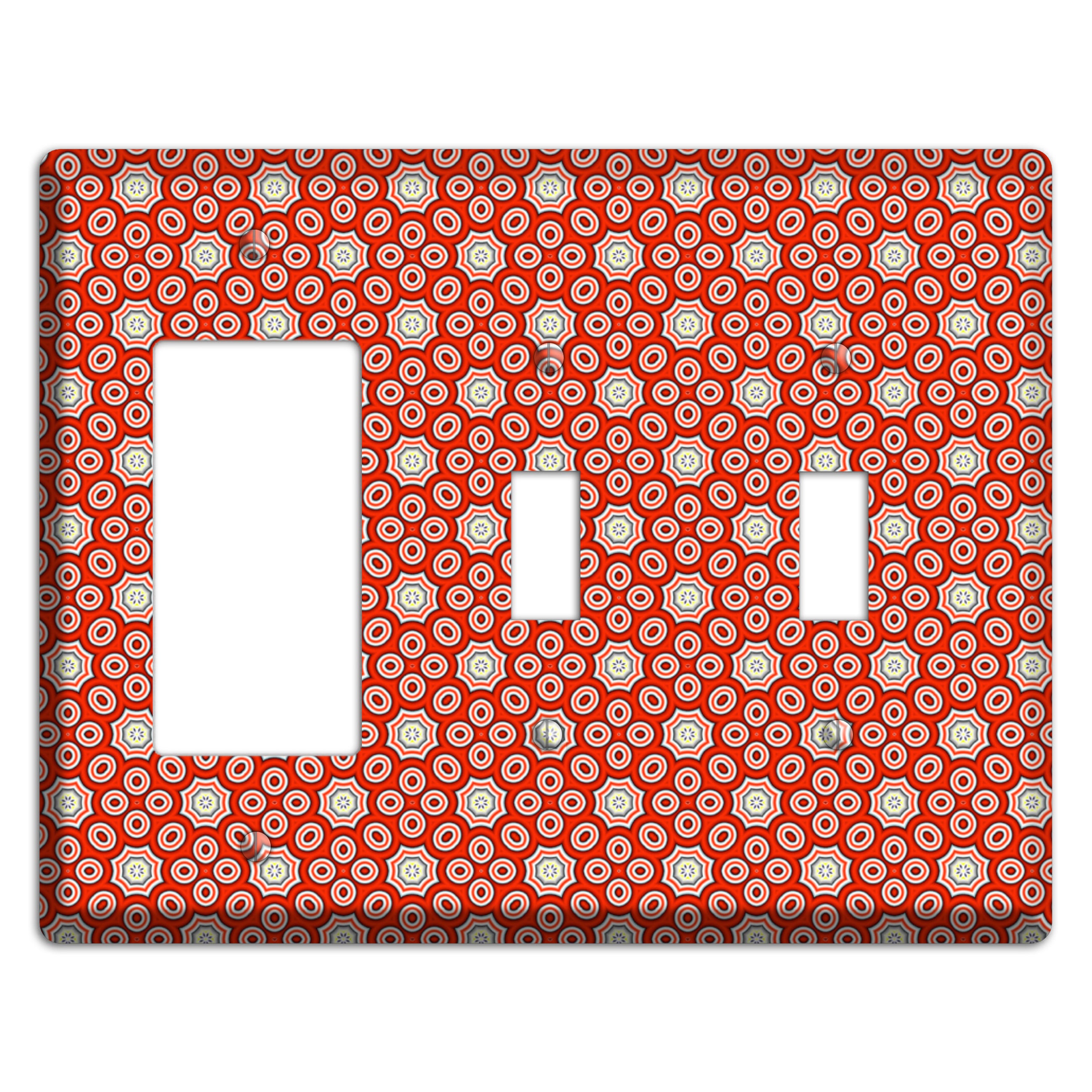 Red Foulard 3 Rocker / 2 Toggle Wallplate