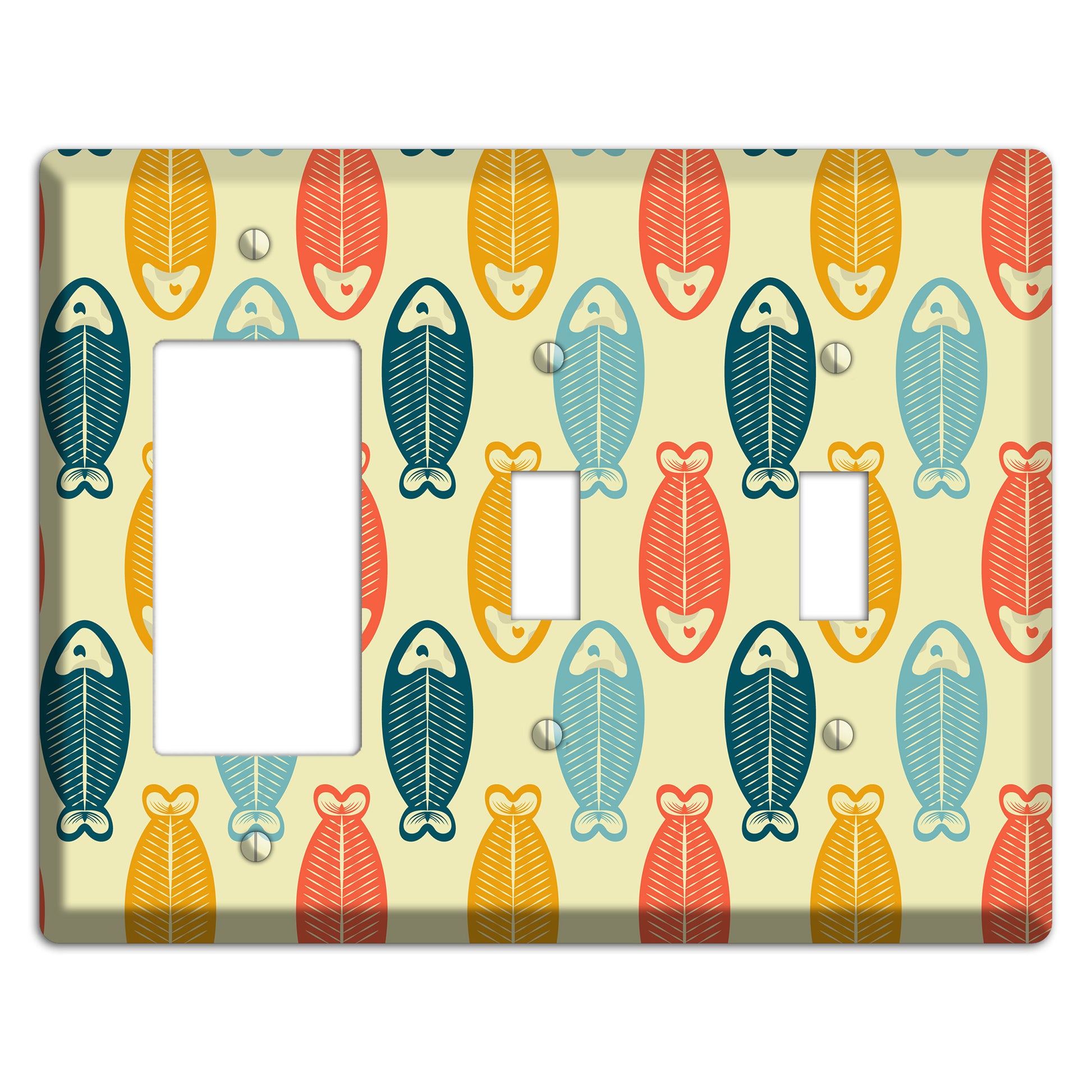 Fish Rocker / 2 Toggle Wallplate