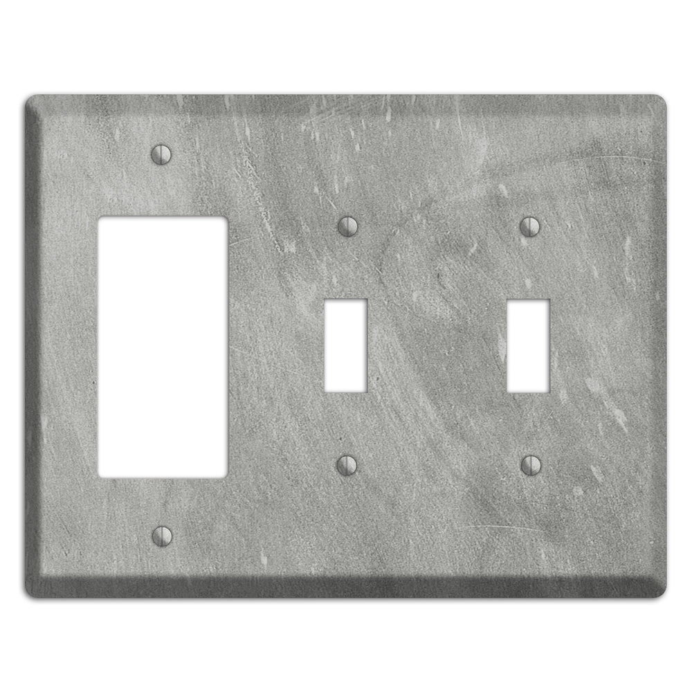 Chalk Grey Rocker / 2 Toggle Wallplate