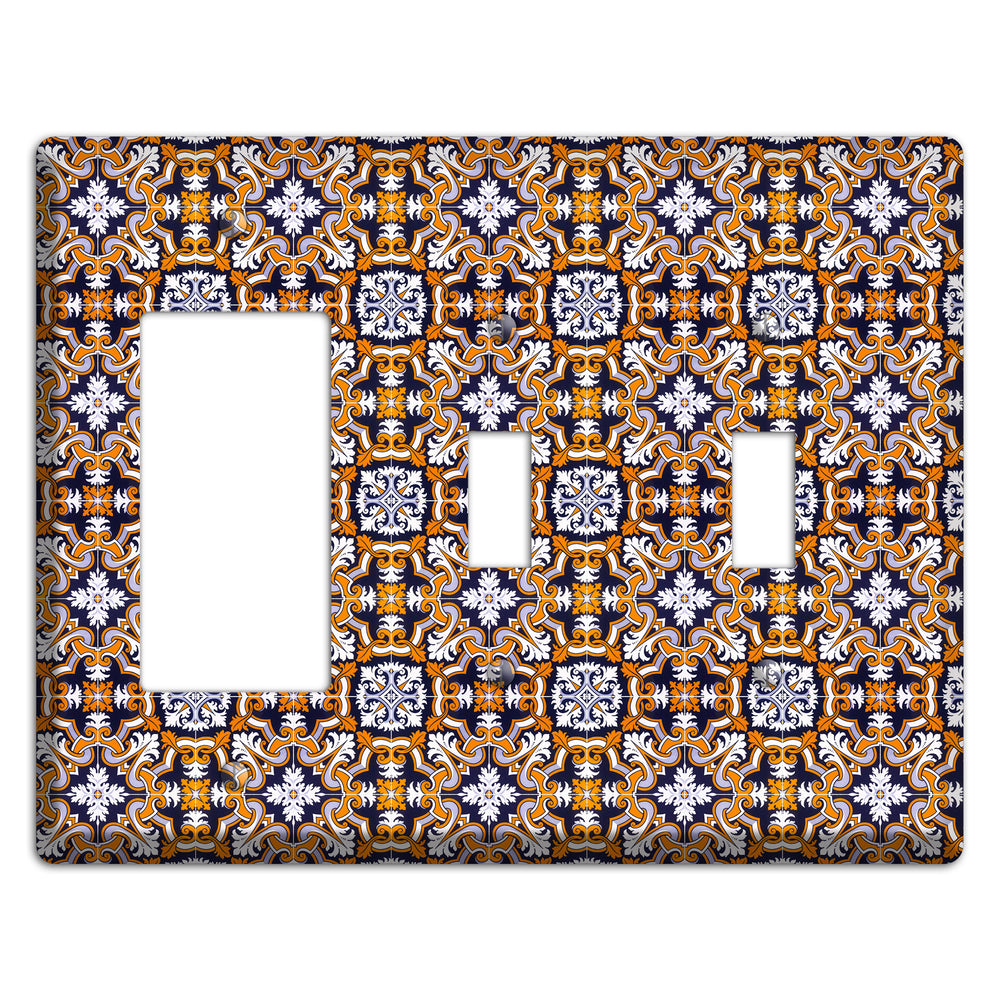 Tavira Tiles 6 Rocker / 2 Toggle Wallplate