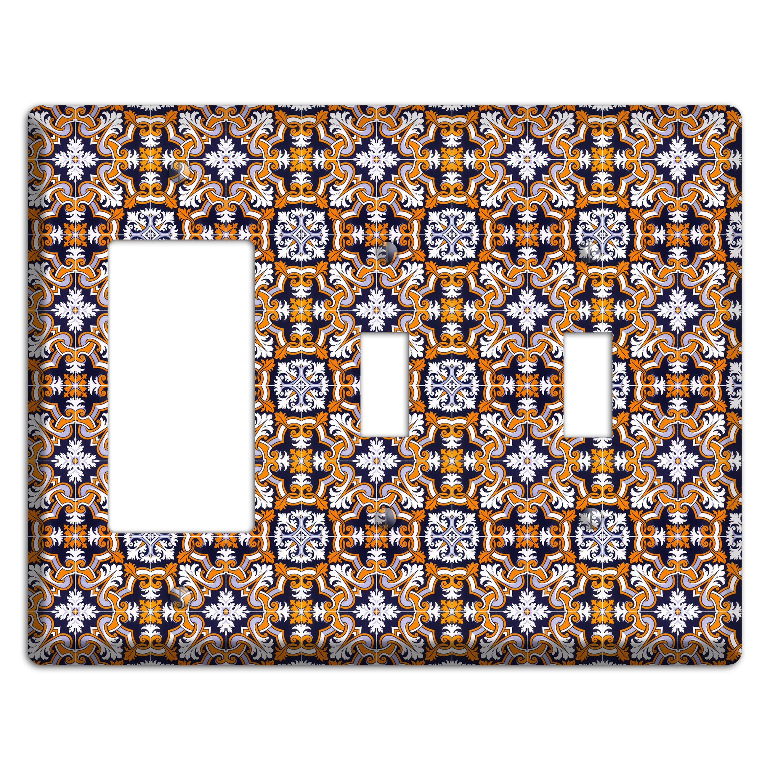 Tavira Tiles 6 Rocker / 2 Toggle Wallplate