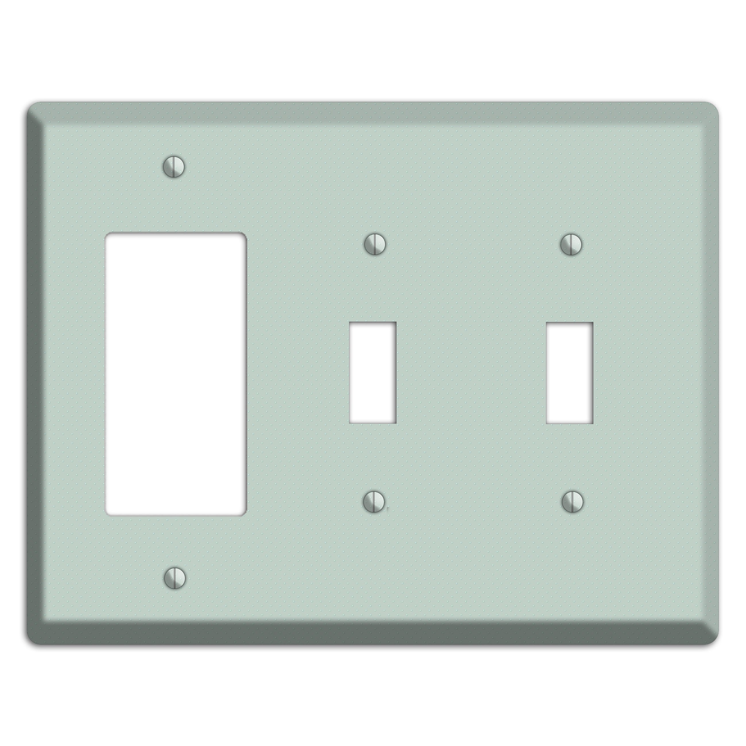 Sage with Tiny Dots Rocker / 2 Toggle Wallplate