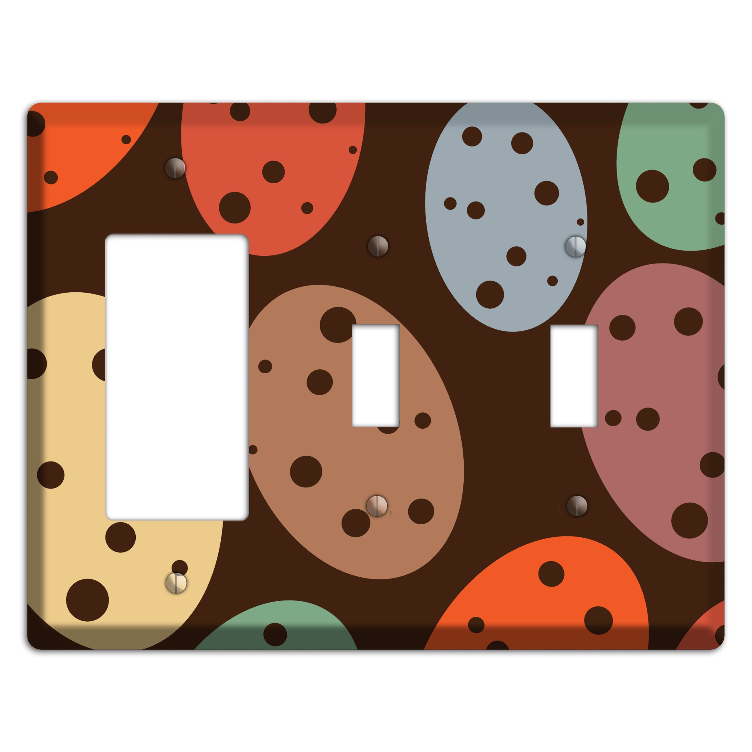 Brown Eggs Rocker / 2 Toggle Wallplate