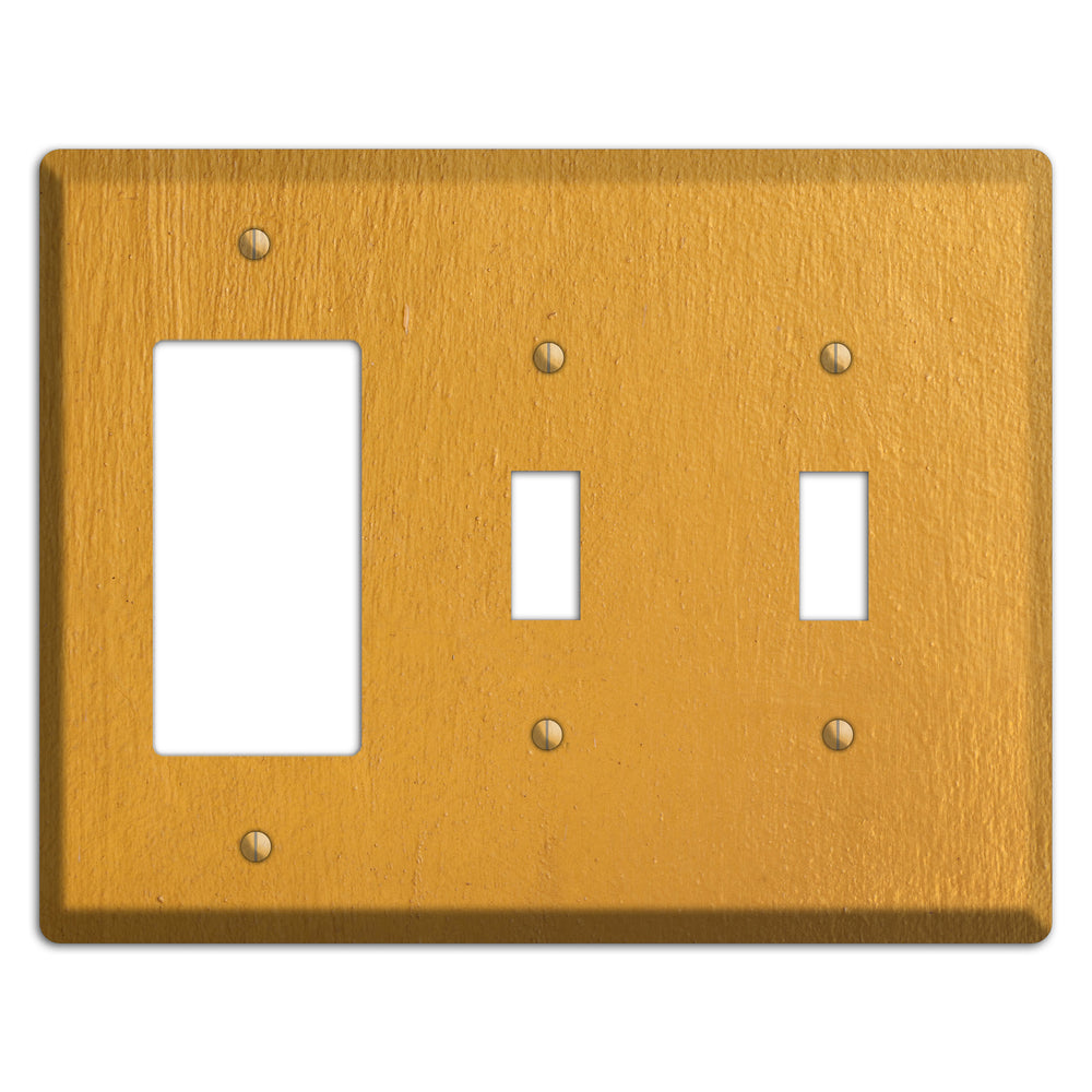 Gold Concrete Rocker / 2 Toggle Wallplate