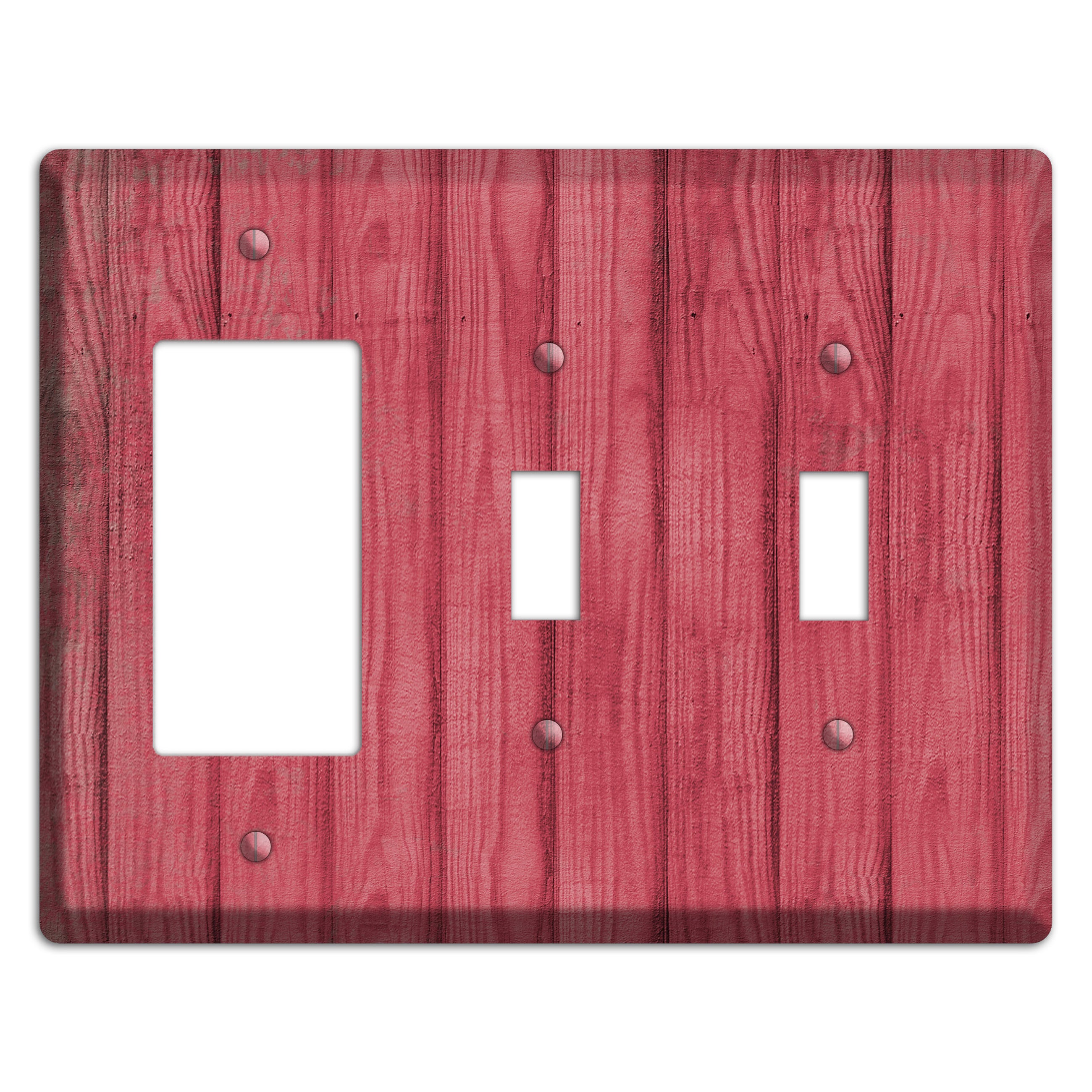 Fuzzy Wuzzy Weathered Wood Rocker / 2 Toggle Wallplate