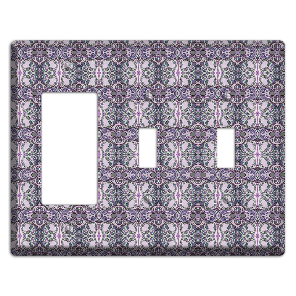 Pink Purple Sage Tapestry 2 Rocker / 2 Toggle Wallplate