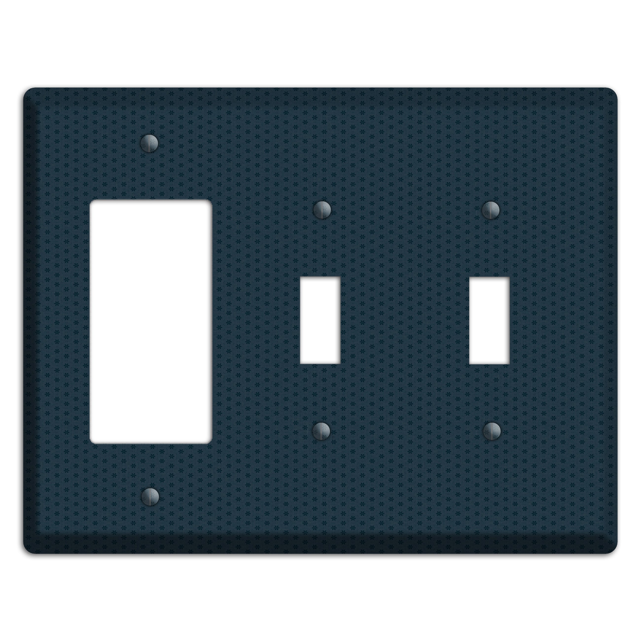 Blue with Tiny Asters Rocker / 2 Toggle Wallplate