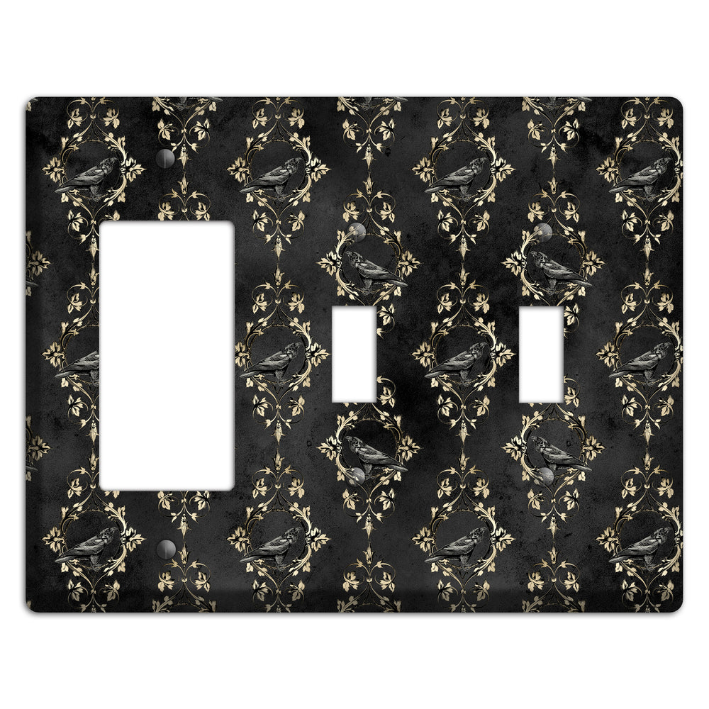 Edgar Allen Poe Raven Rocker / 2 Toggle Wallplate