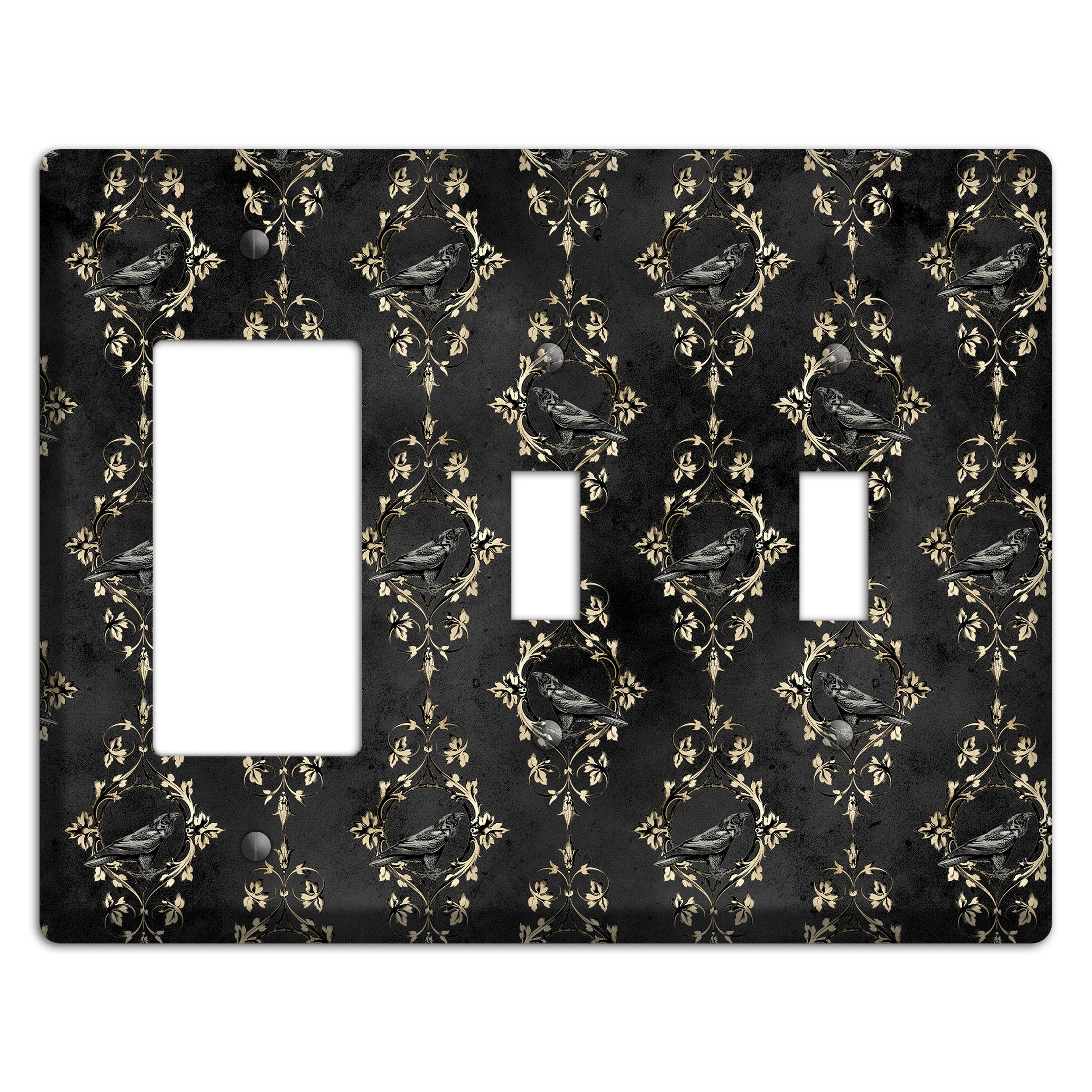 Edgar Allen Poe Raven Rocker / 2 Toggle Wallplate
