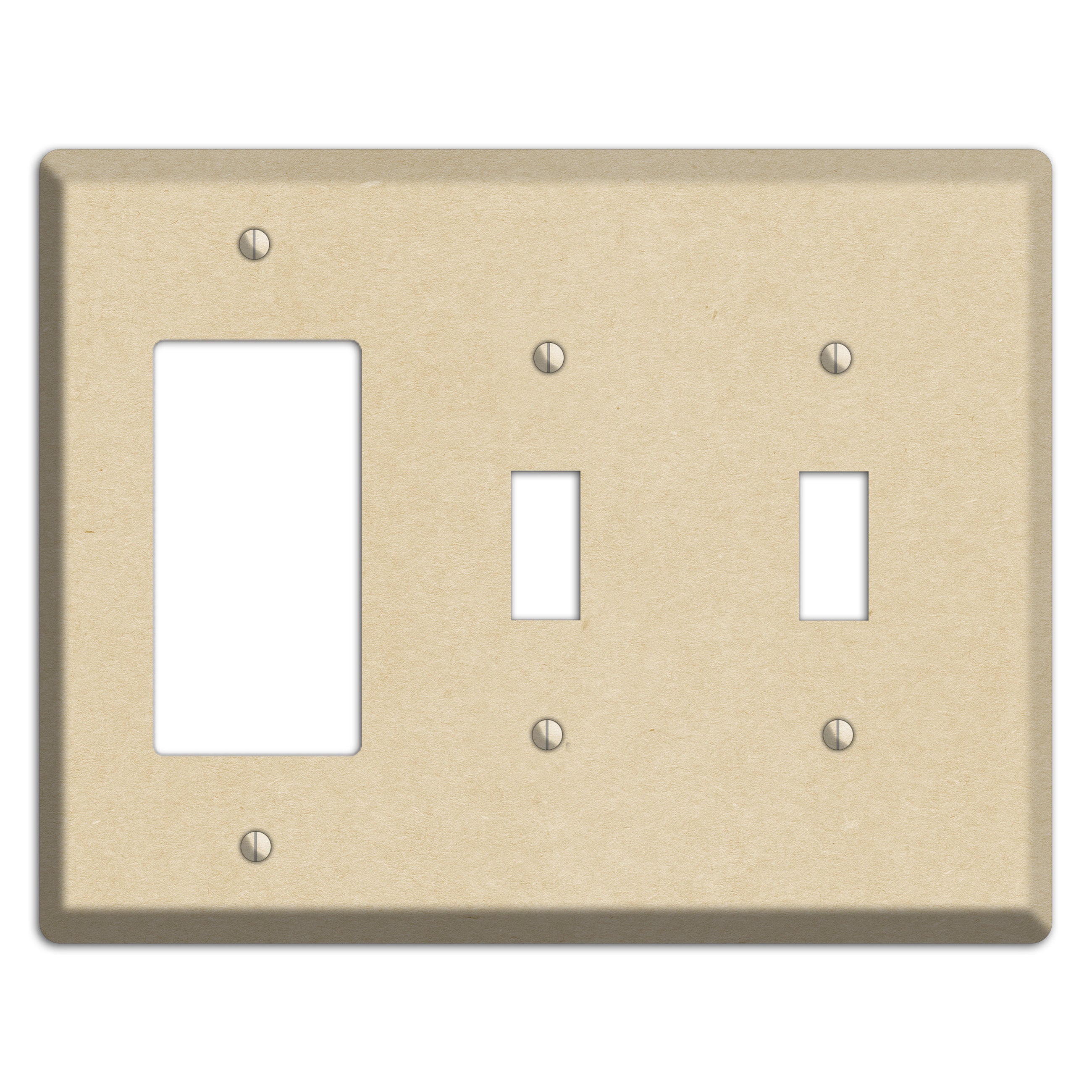 Double Pearl Lusta Kraft Rocker / 2 Toggle Wallplate