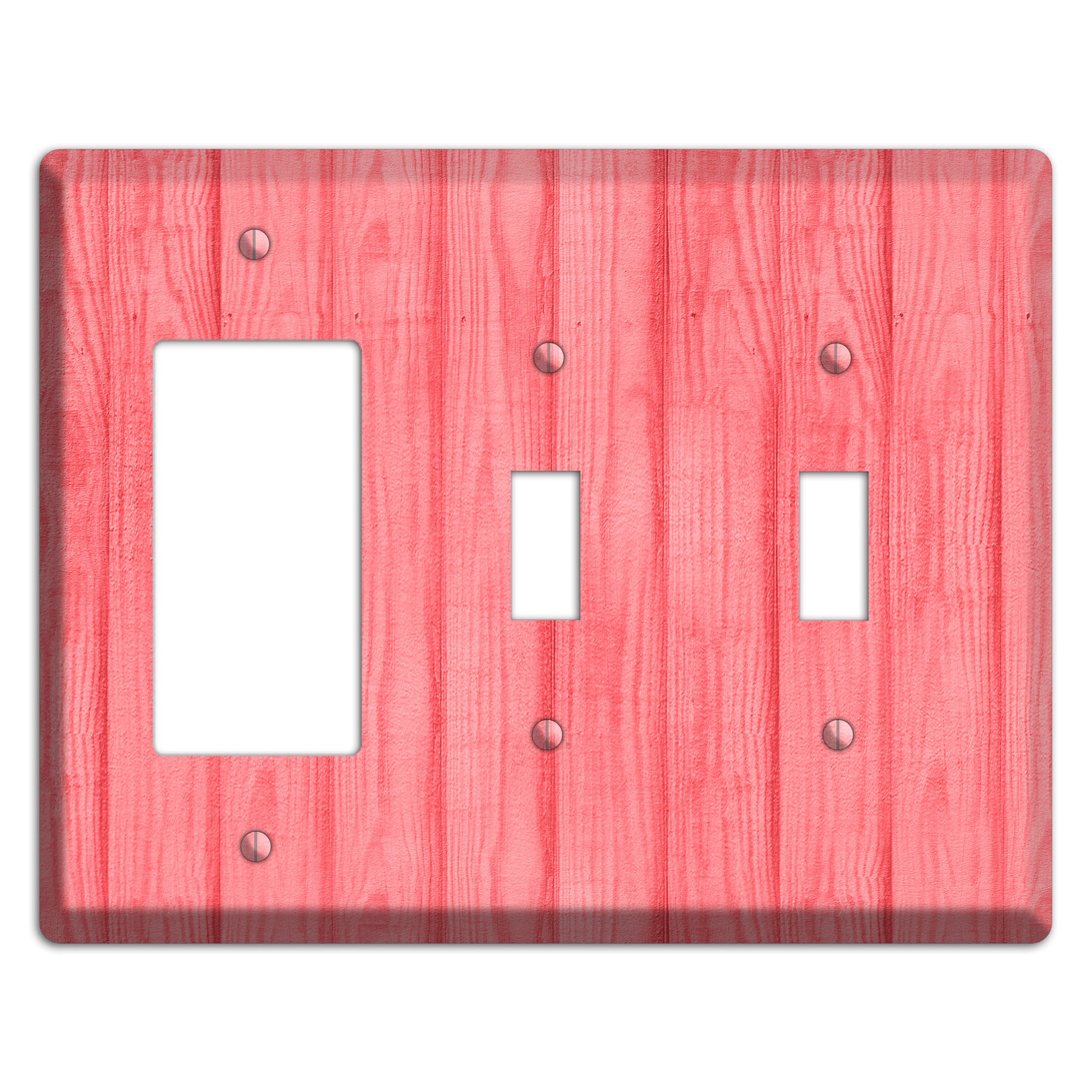 Geraldine Soft Coral Rocker / 2 Toggle Wallplate